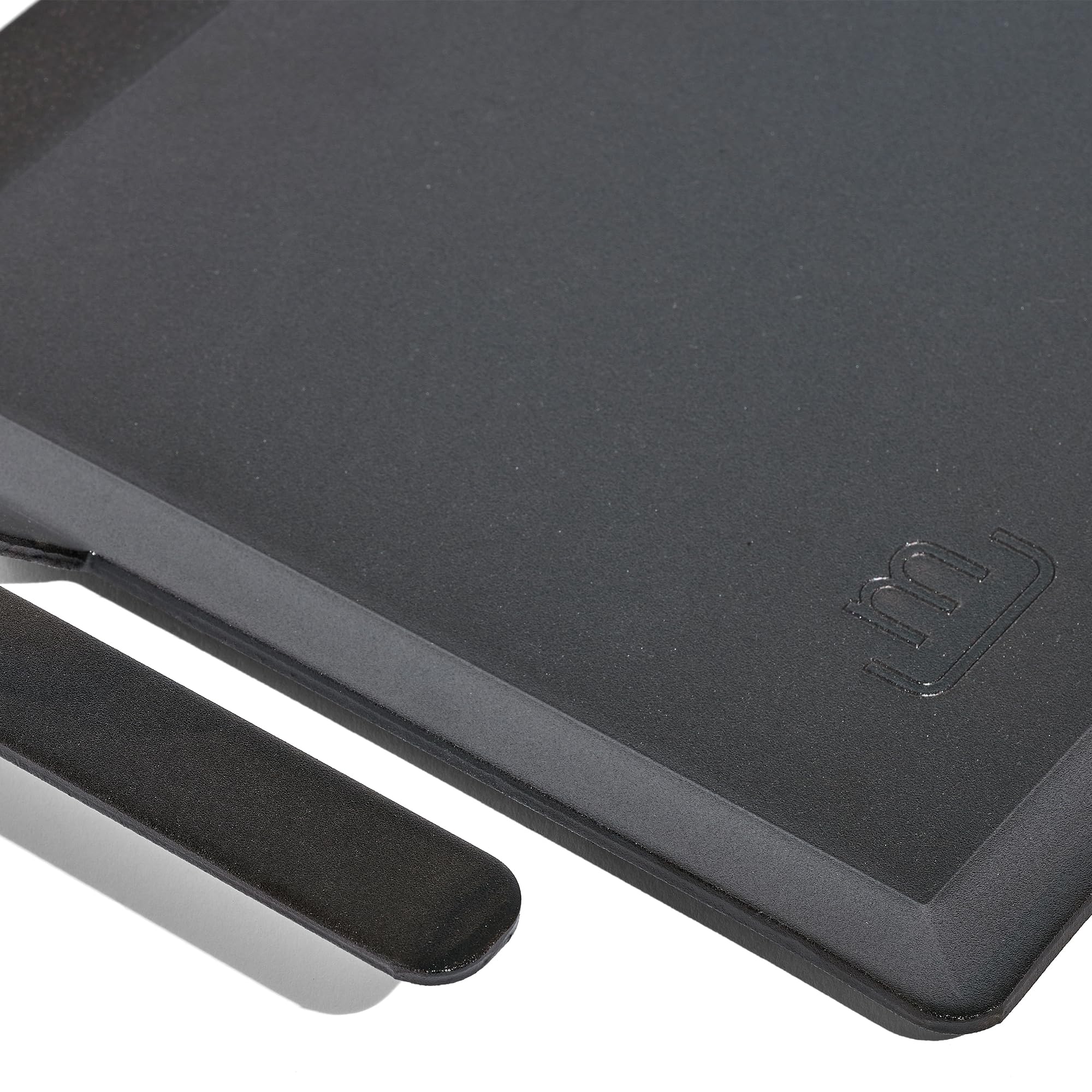 Made In Carbon Steel Griddle + Grill Press - Induction Compatible, Black, Rectangular Model - Professional Cookware, Crafted in Sweden