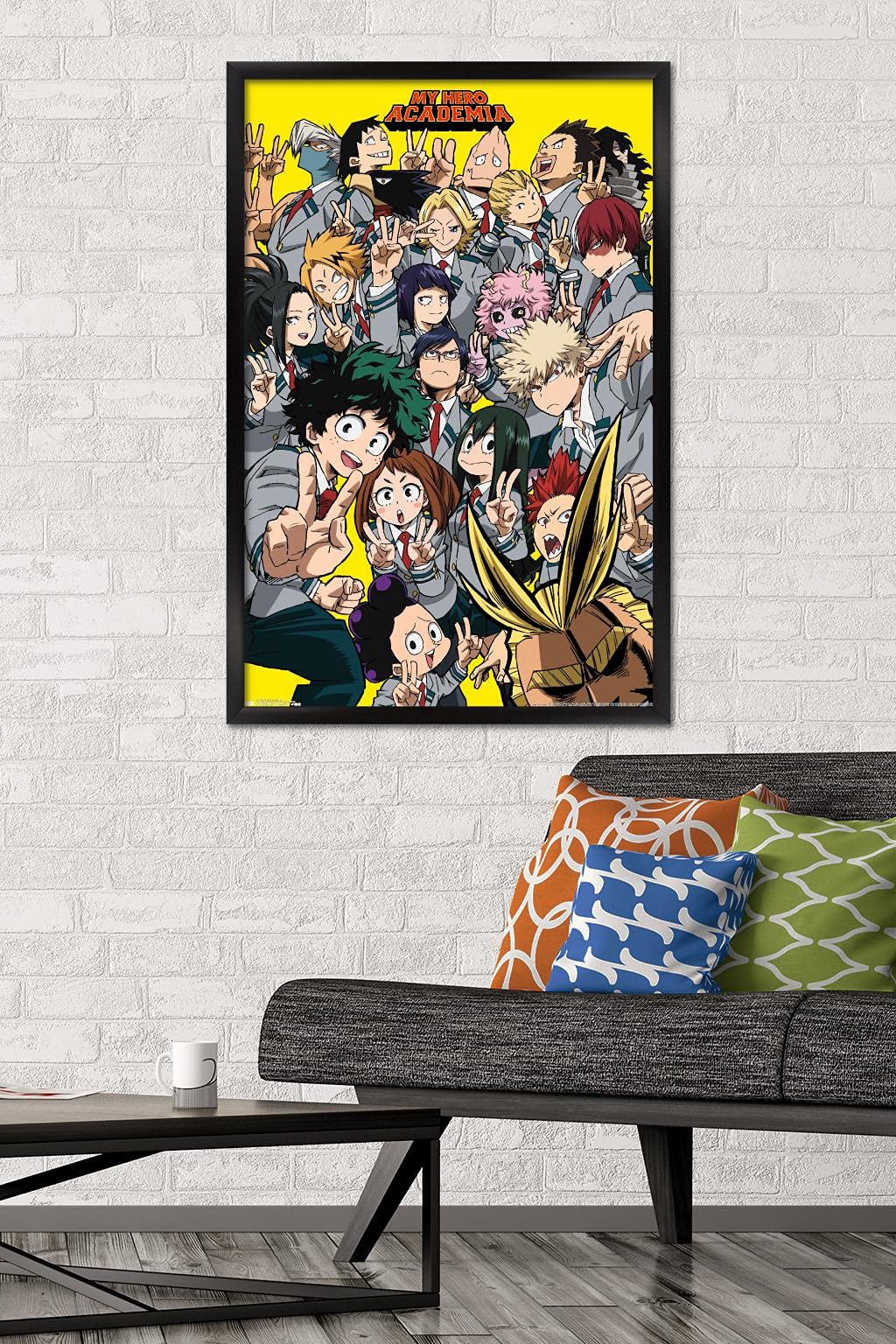 Trends International My Hero Academia - Selfie Wall Poster, 22.375'' X 34'', Black Framed Version