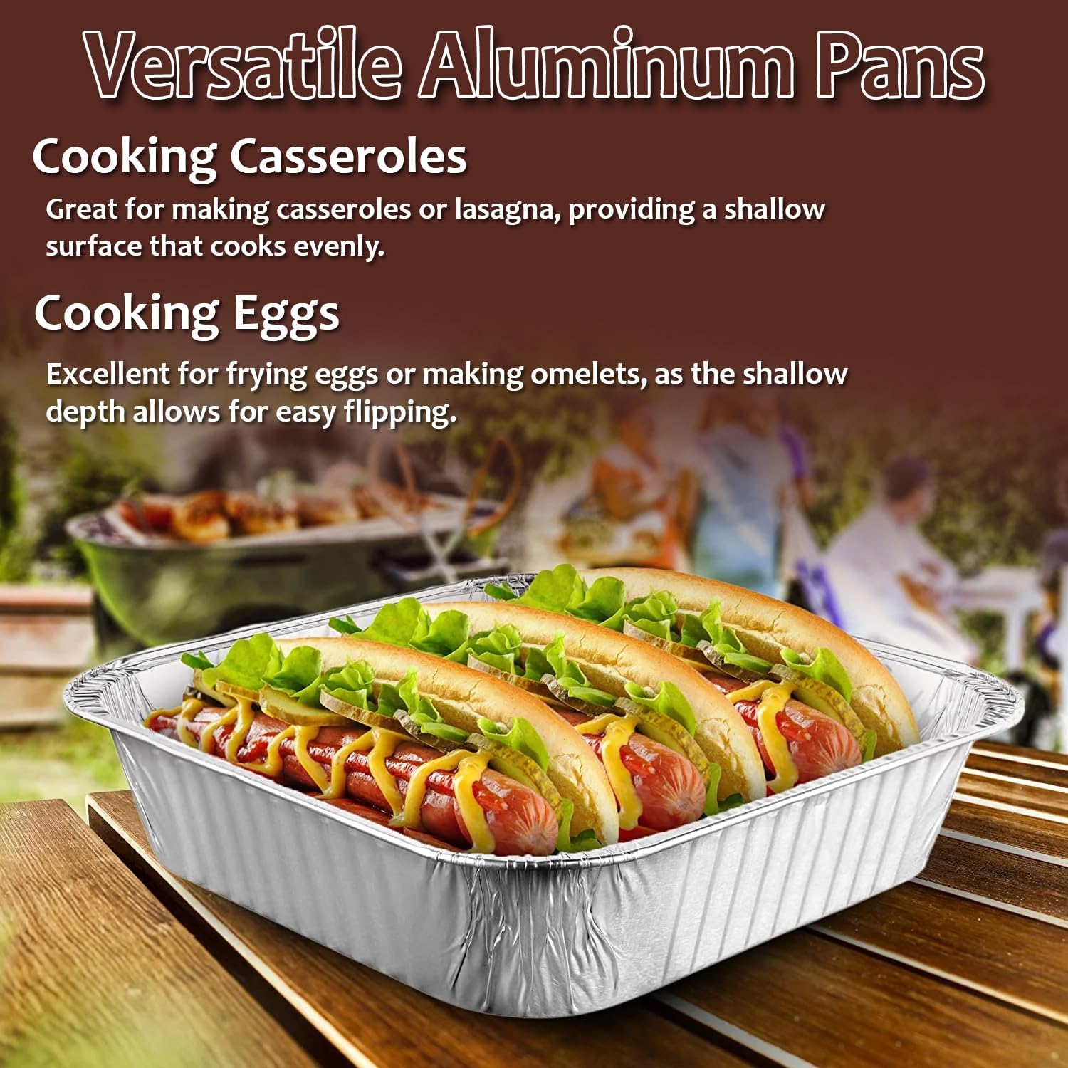 INFINITY EL Disposable Aluminum Foil Pan 25 Pack | Half Shallow 12.5 x 10 x 1.5 Deep Disposable Baking Pan | Heavy Duty Aluminum