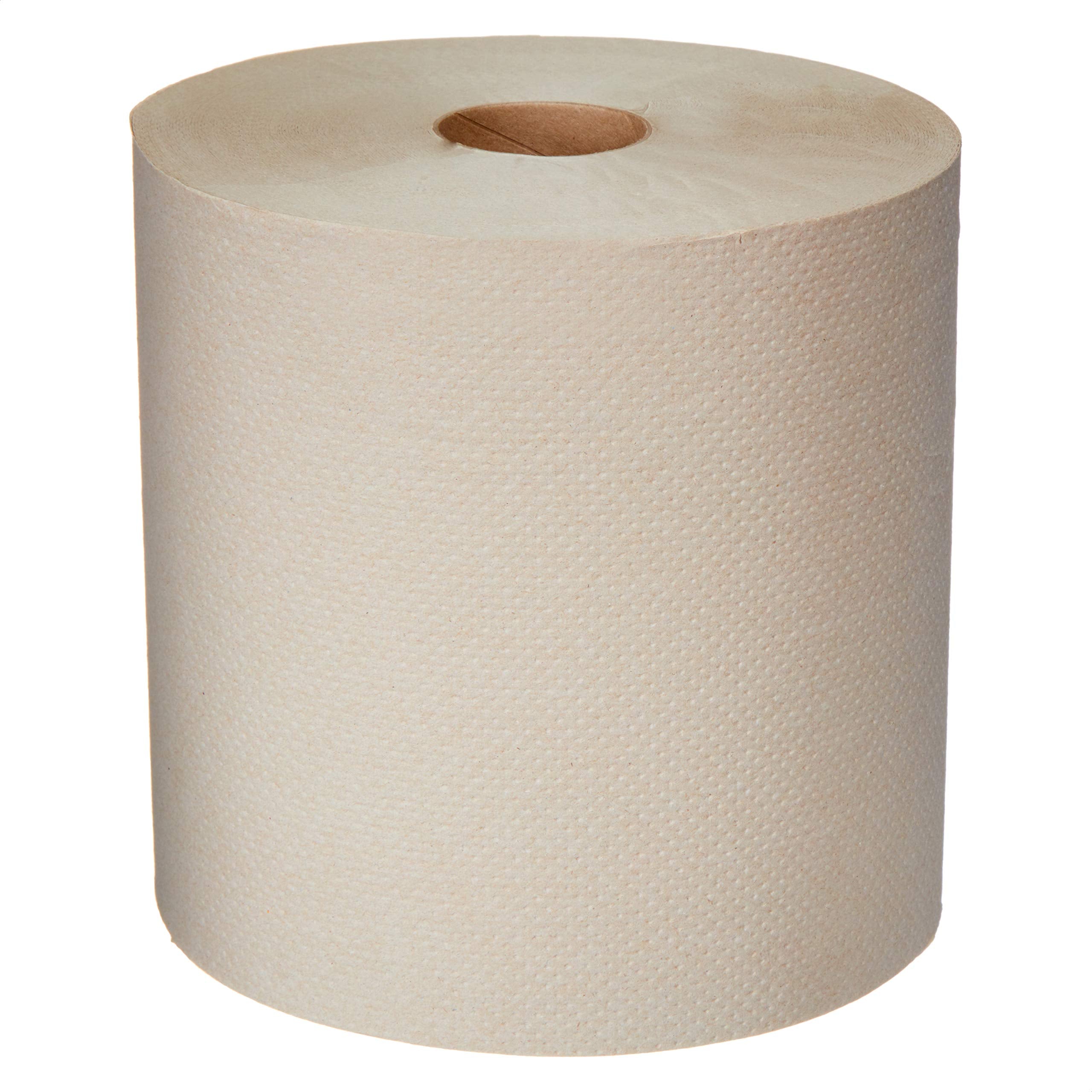 AmazonCommercial 1-Ply Kraft 7.9 Hard Roll Paper Towels (SOFI-011) Bulk for Business |Made from 100% Recyclable Material |Compa