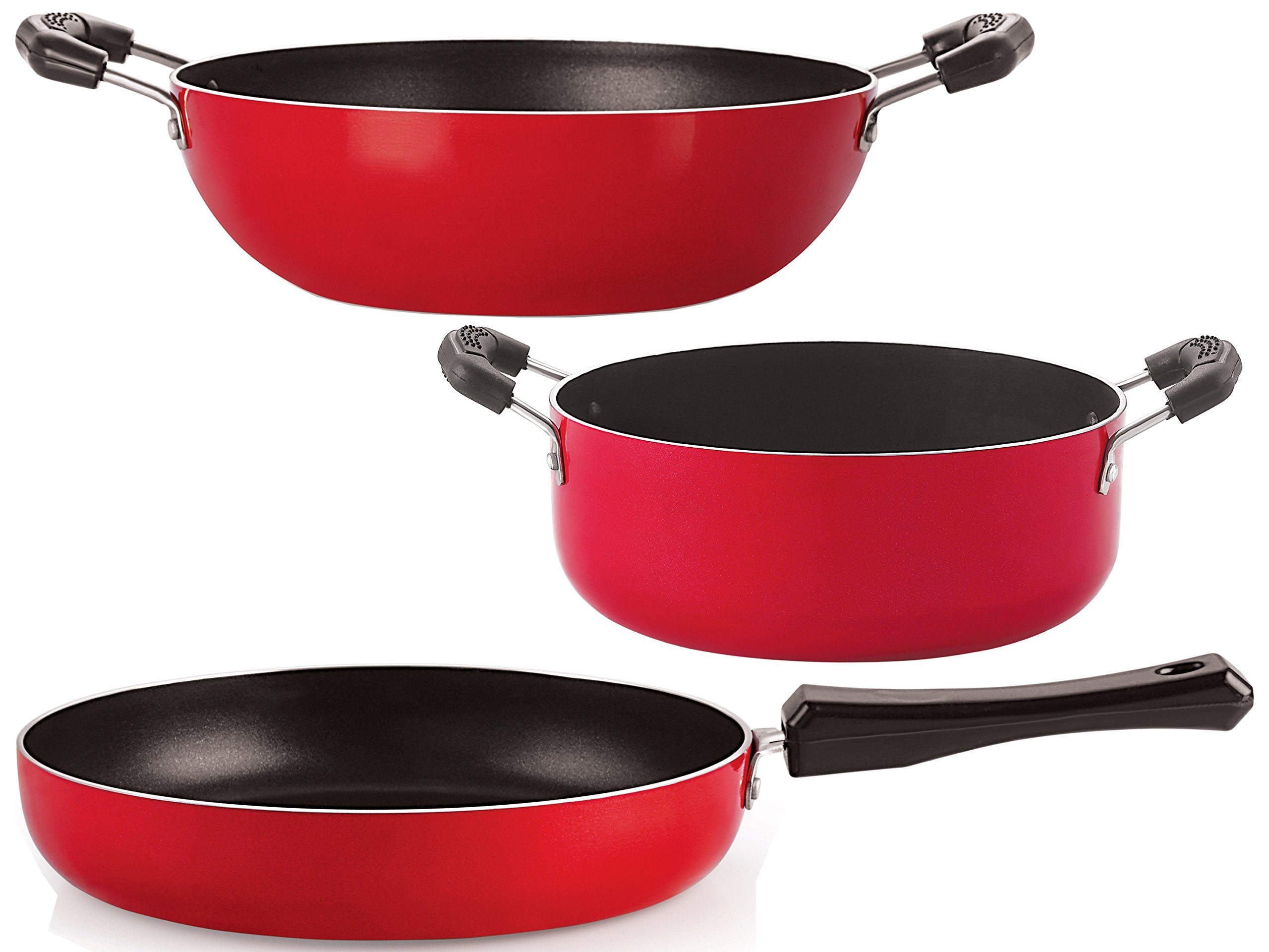 Nirlon NonStick Aluminium Heat Resistance Kitchenware Essential Combo Set