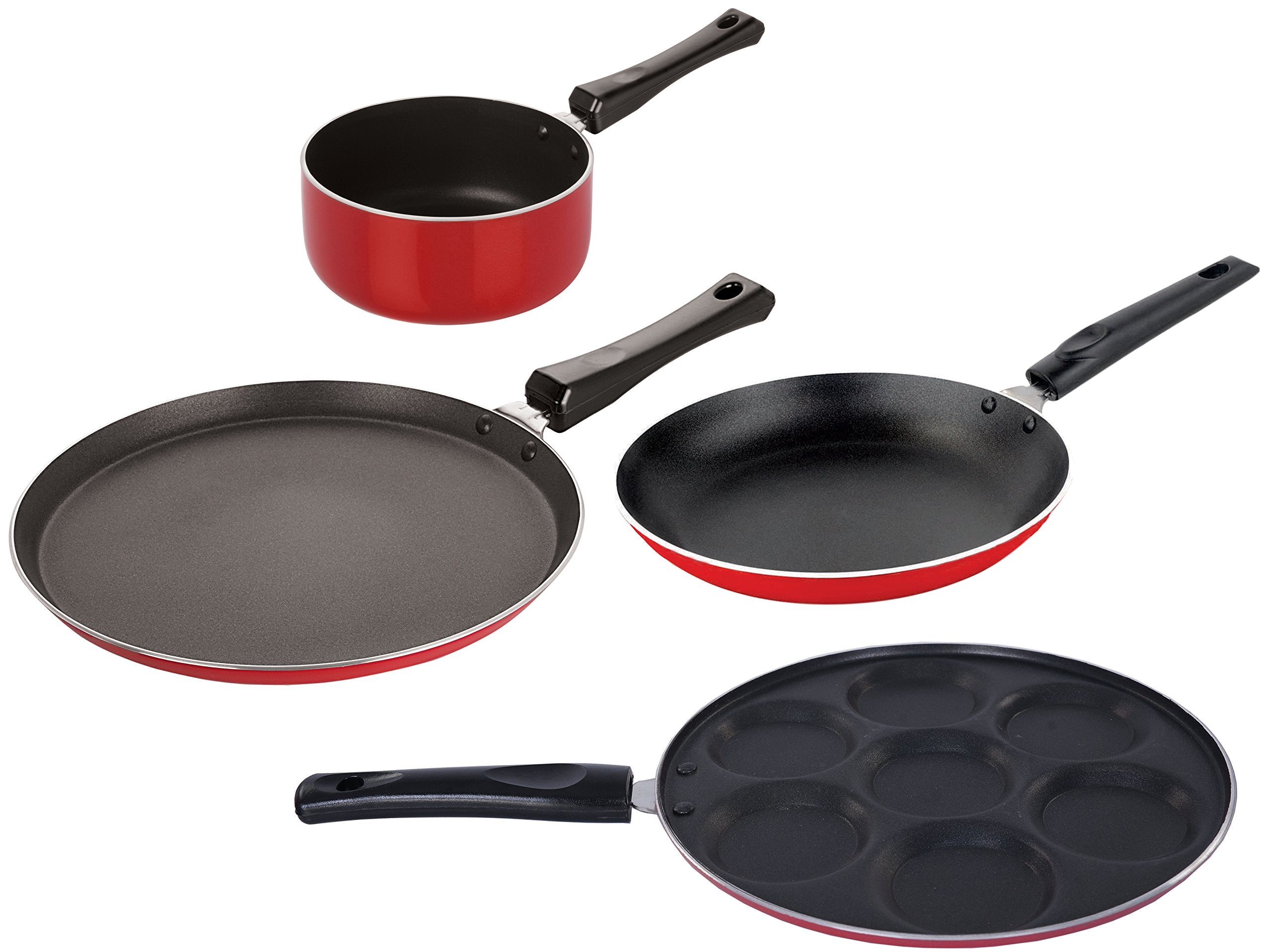 Nirlon 4 Piece NonStick Aluminium Cookware Combo Set Offer, Ft10_Sp(B)_Up(7)_Tp