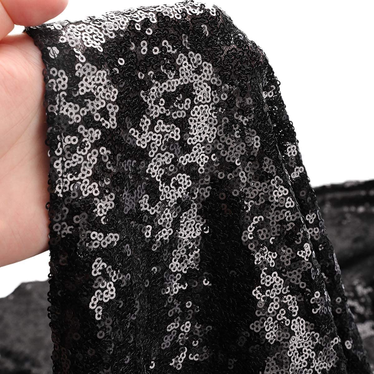Ivarunner Black Sequin Table Runners, Black Table Runner 12''X 72'', Black Party Decorations, Glitter Table Runner For Birthday,