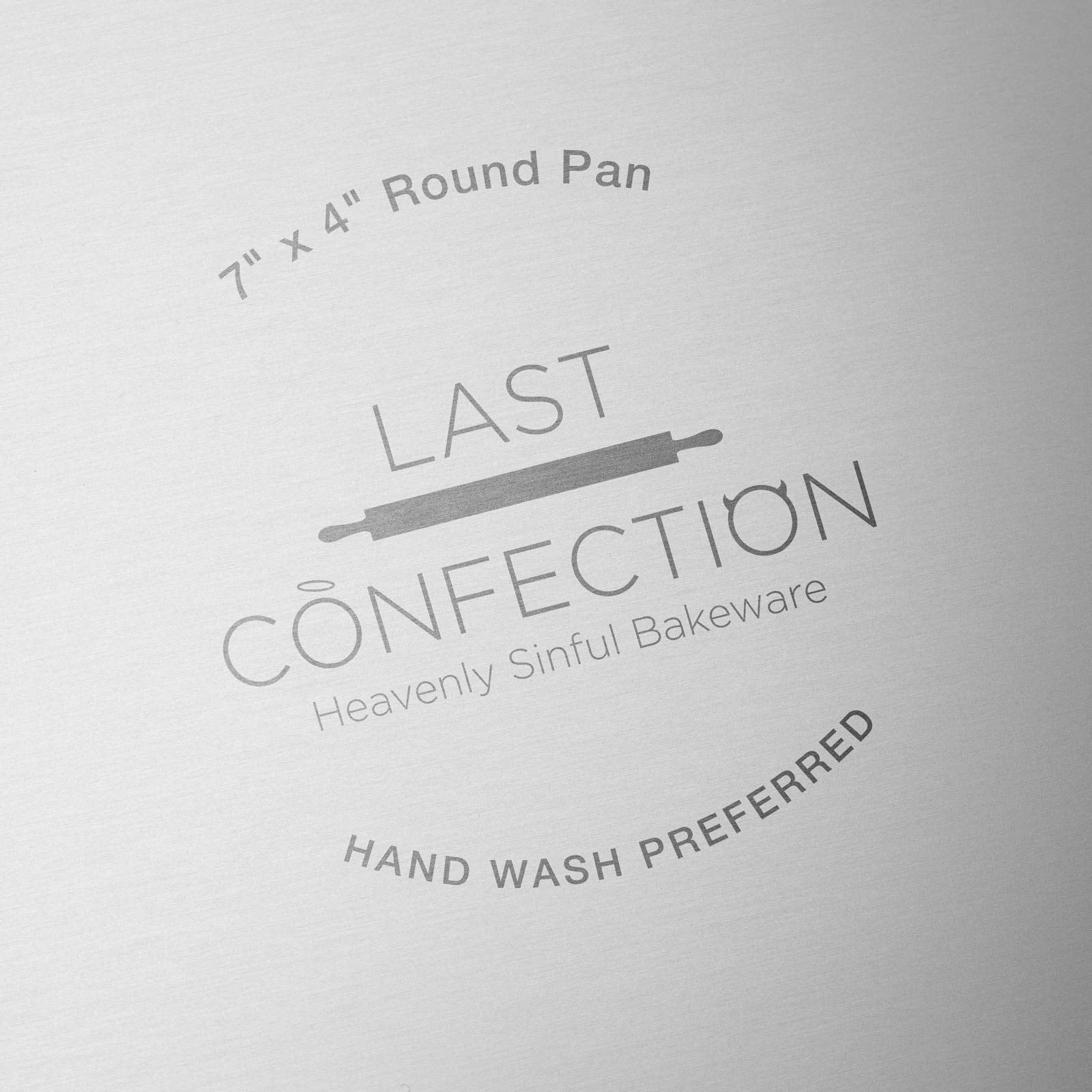 LAST CONFECTION 7'' x 4'' Aluminum Round Cake Pan - Professional Bakeware