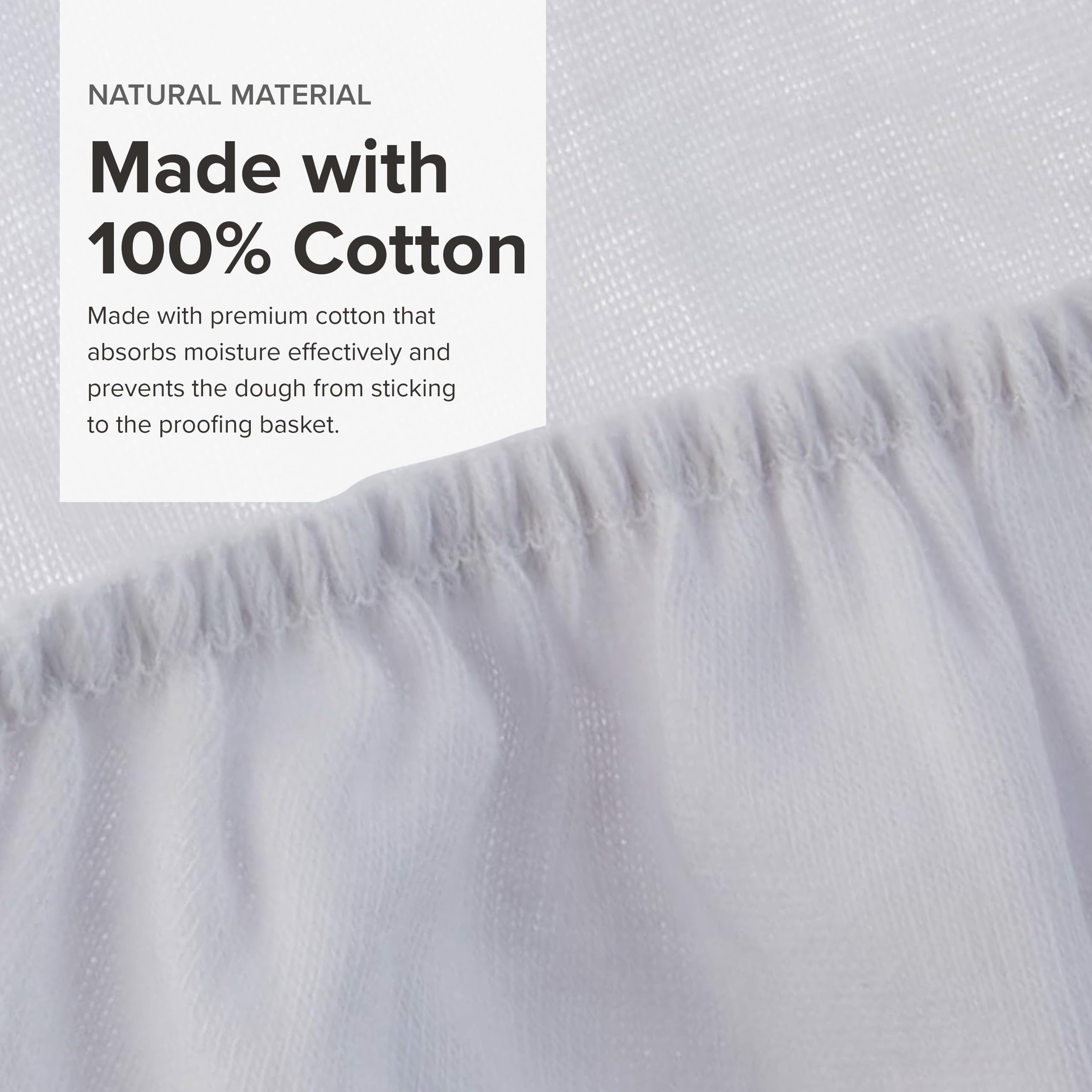 Frieling Brotform Liner Round 10'', 100% Cotton