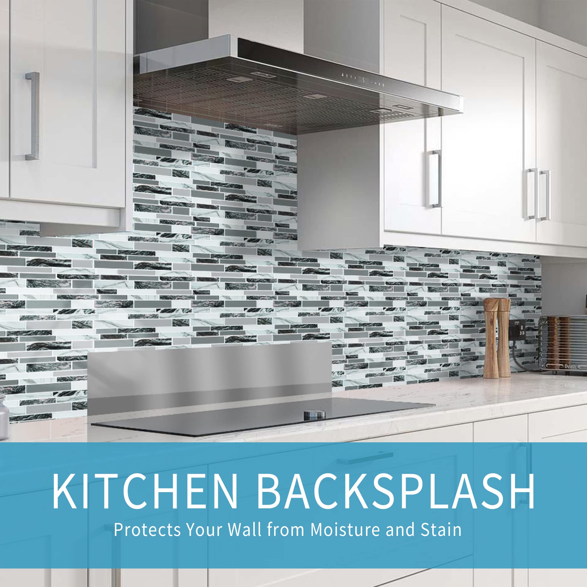 Vamos Tile 10-Sheet Peel And Stick Tile Backsplash,12 ''X12 '' Premium Wall Sticker Stick On Kitchen Backsplash Peel And Stick T