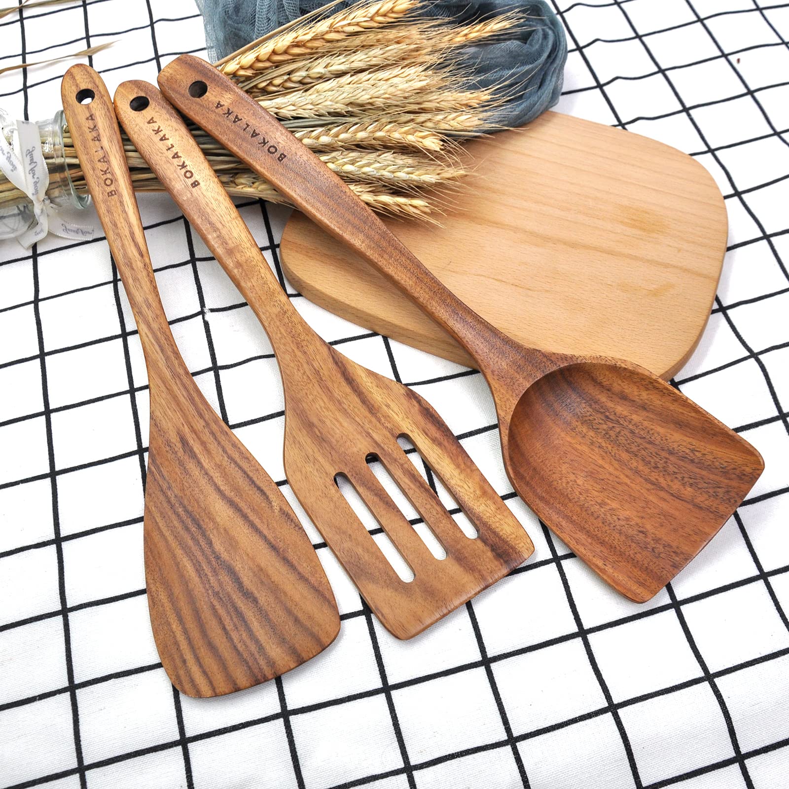 Wooden Spoons For Cooking,11 Pcs Wooden Kitchen Utensils Set Wooden Utensils For Cooking Wooden Cooking Utensils Wooden Spatulas