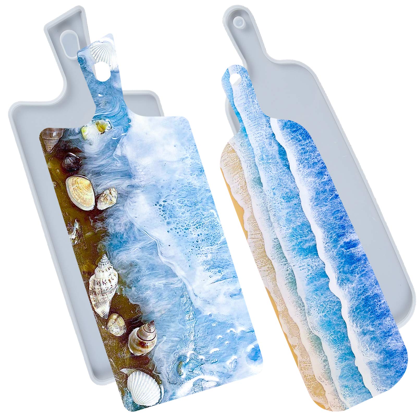 Cheese Board Epoxy Resin Mold With Handles 13 Inch Paddle