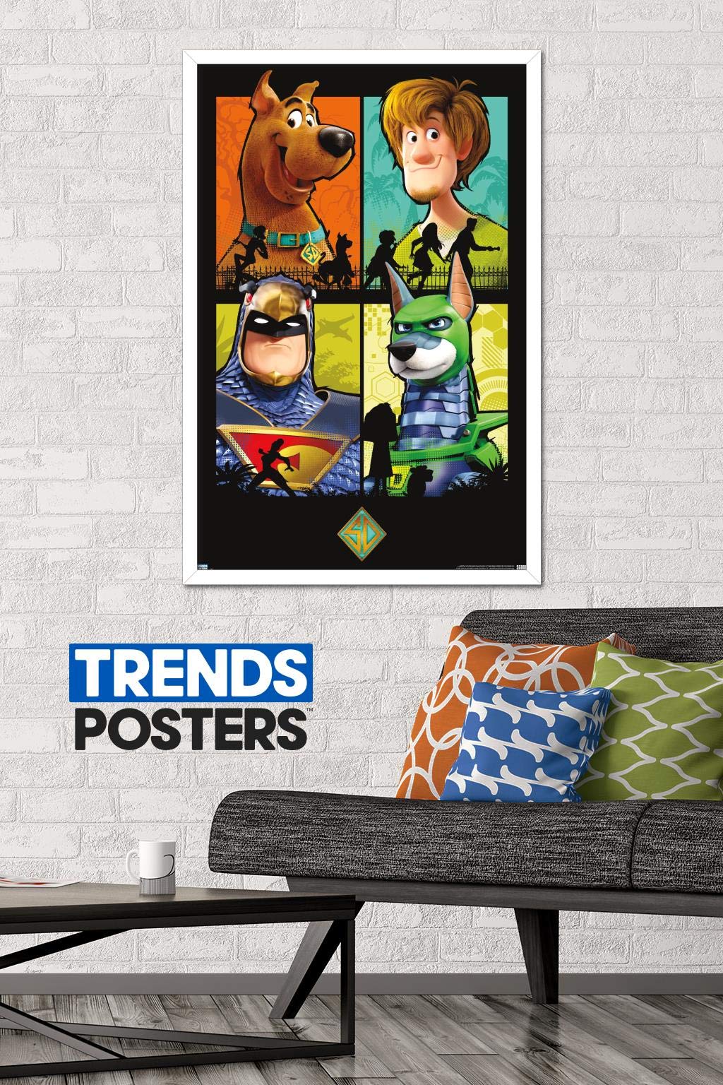 Trends International Scooby-Doo Scoob! Wall Poster, 22.375" x 34", White Framed Version, Model FR17819WHT22X34