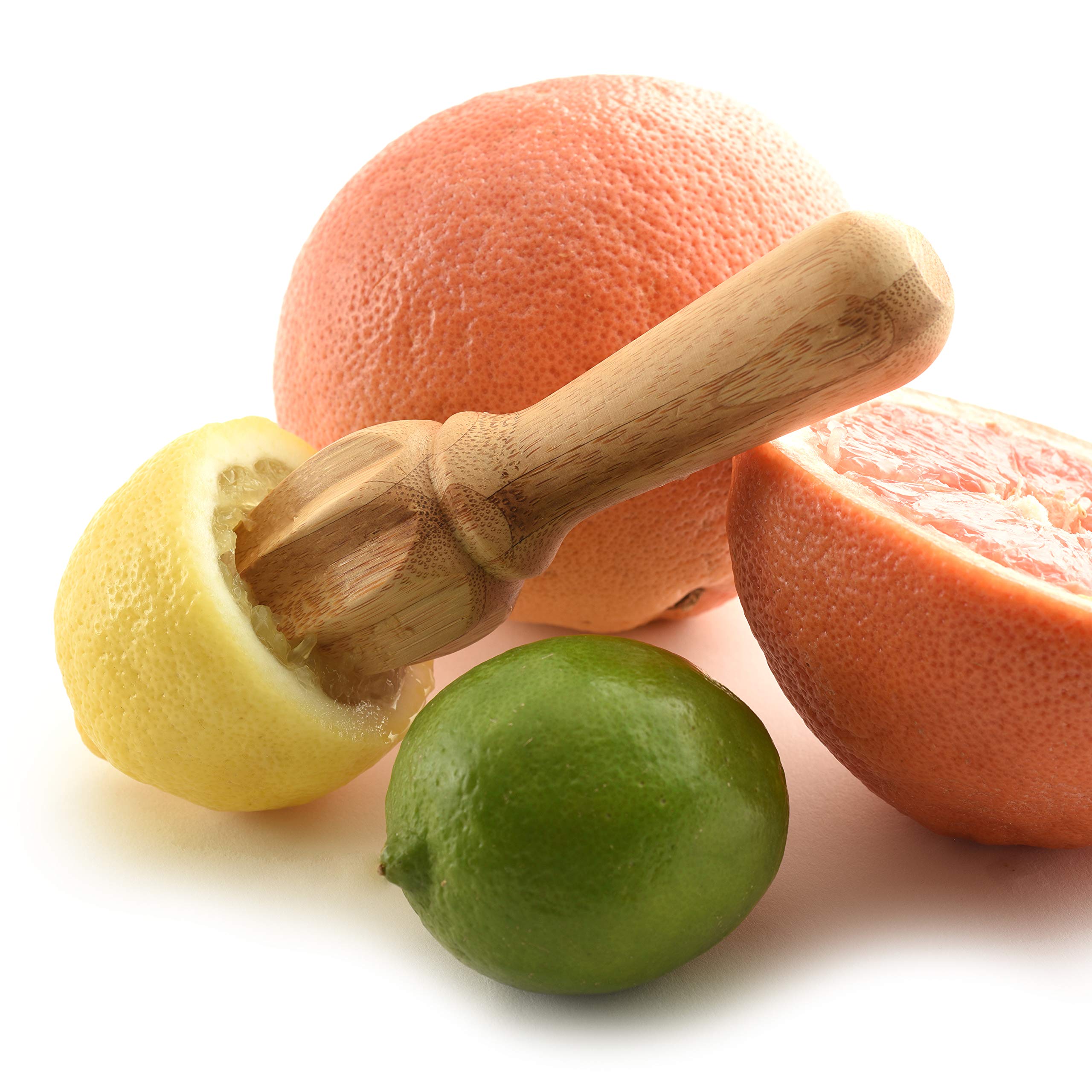 Norpro Bamboo Citrus Reamer, A, Beige