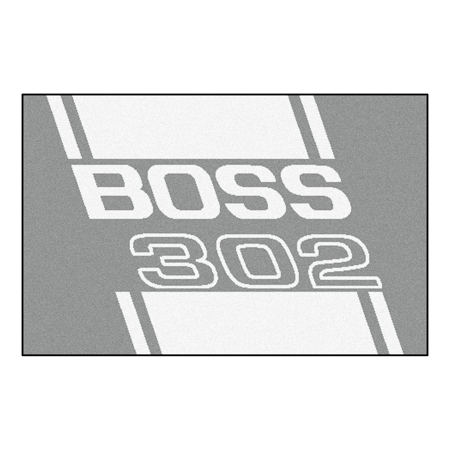 FANMATS 16248 Boss 302 Starter Rug - Gray