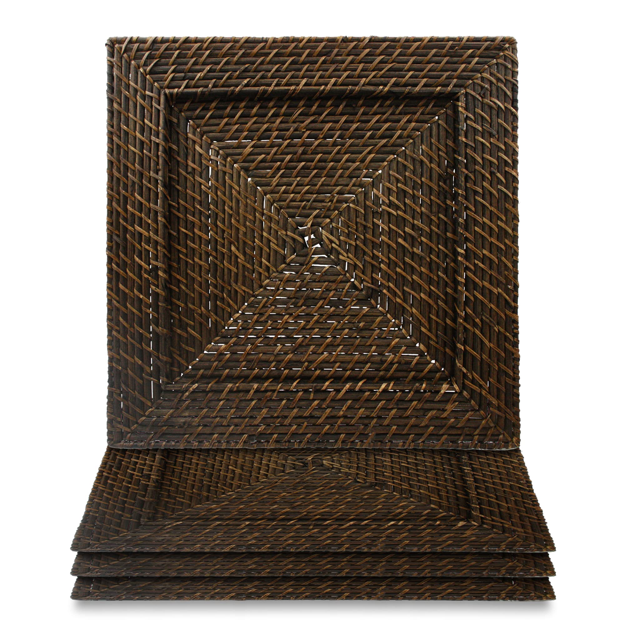 Chargeit By Jay Square Chargers Set Of 4 Decorative Service Plates For Home, Professional Fine Dining Perfect For Events & Dinne