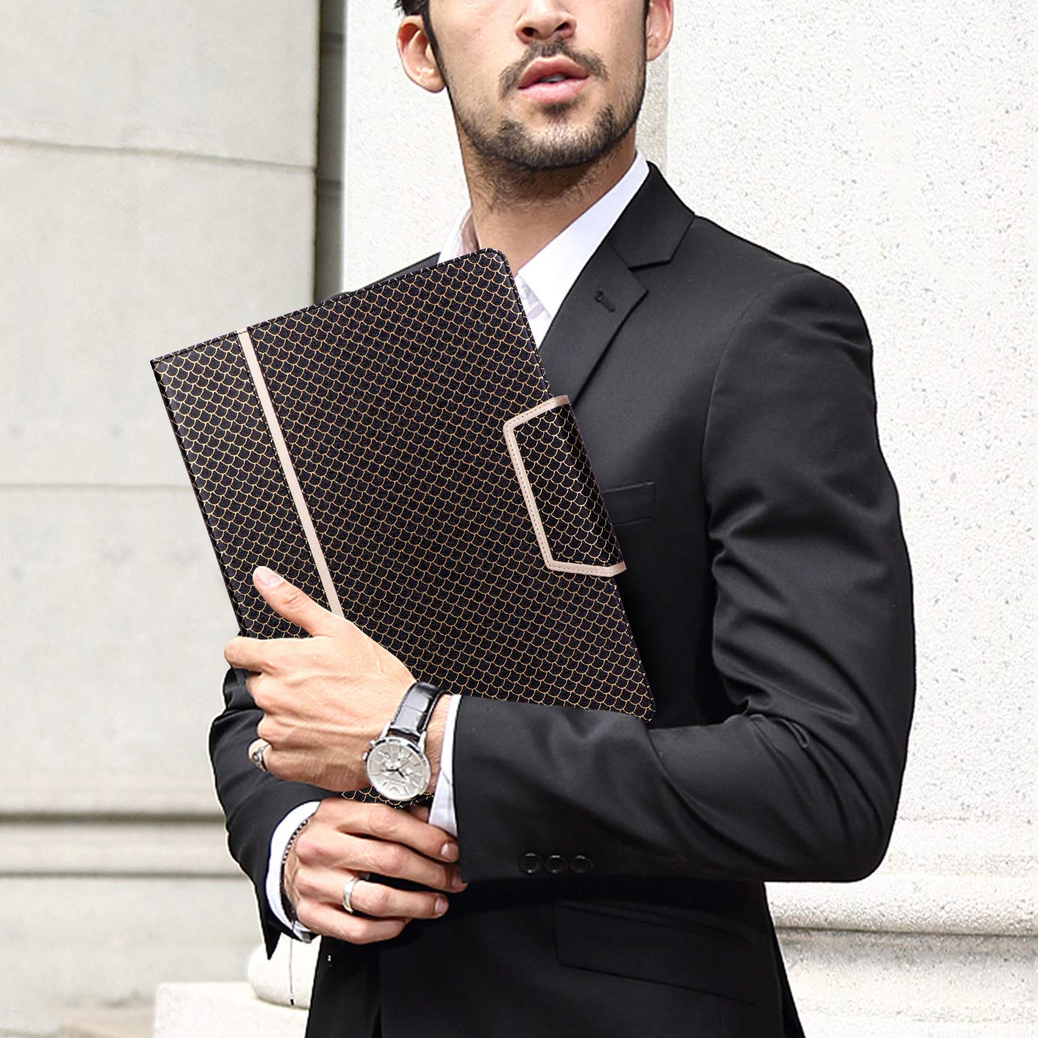 Toplive Padfolio Portfolio Case, Conference Folder Executive Business Padfolio With Document Sleeve,Lettera4 Size Clipboard,Busi