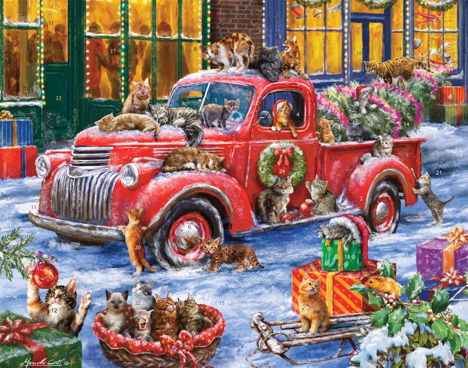 Vermont Christmas Company Its a Cats Christmas Advent Calendar (Countdown to Christmas) with A Kittens Christmas Poem