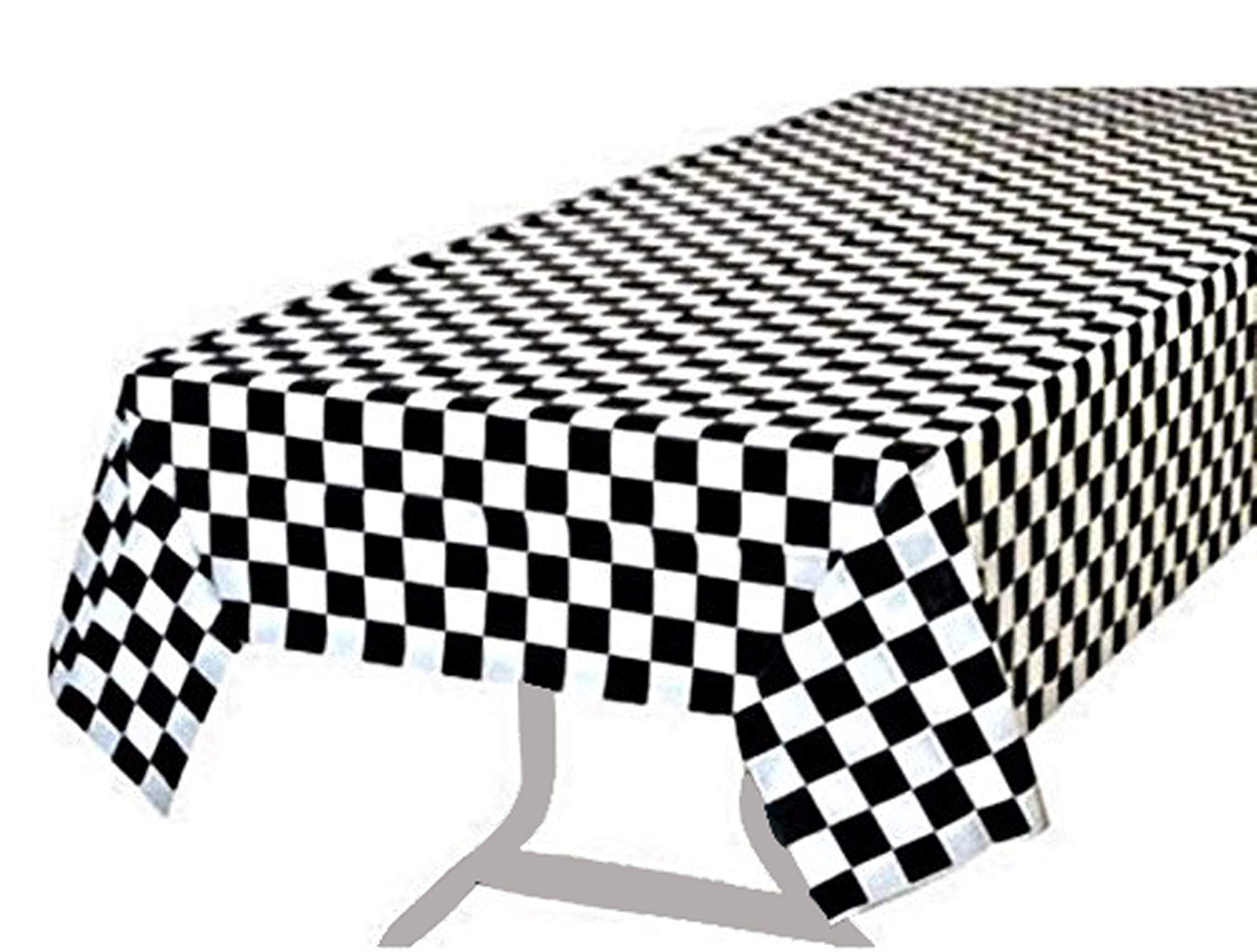 Brichbrow Pcs Of 3 Premium Plastic Checkered Flag Tablecloths Picnic Table Covers, Tablecovers Party Favor