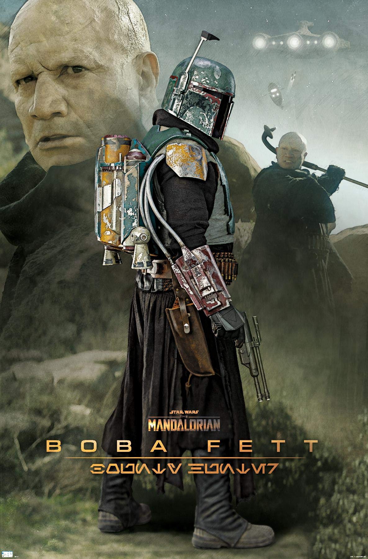 Trends International Star Wars: The Mandalorian Season 2-Boba Fett Wall Poster, 22.375 In X 34 In, Unframed Version