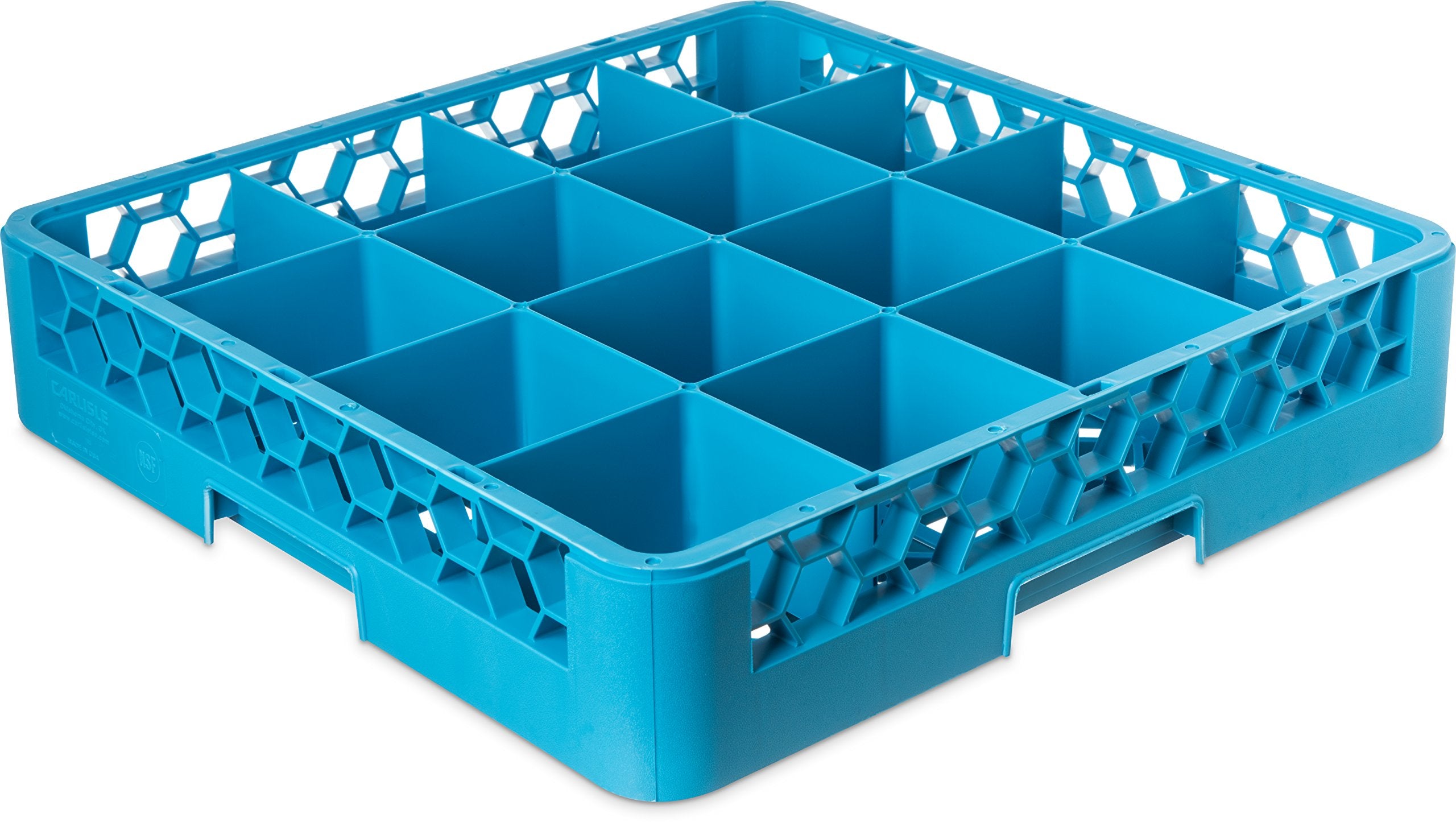 Carlisle Foodservice Products Rg1614 Opticlean 16 Compartment Glass Rack, 4.45'' Compartments, Blue (Pack Of 6)