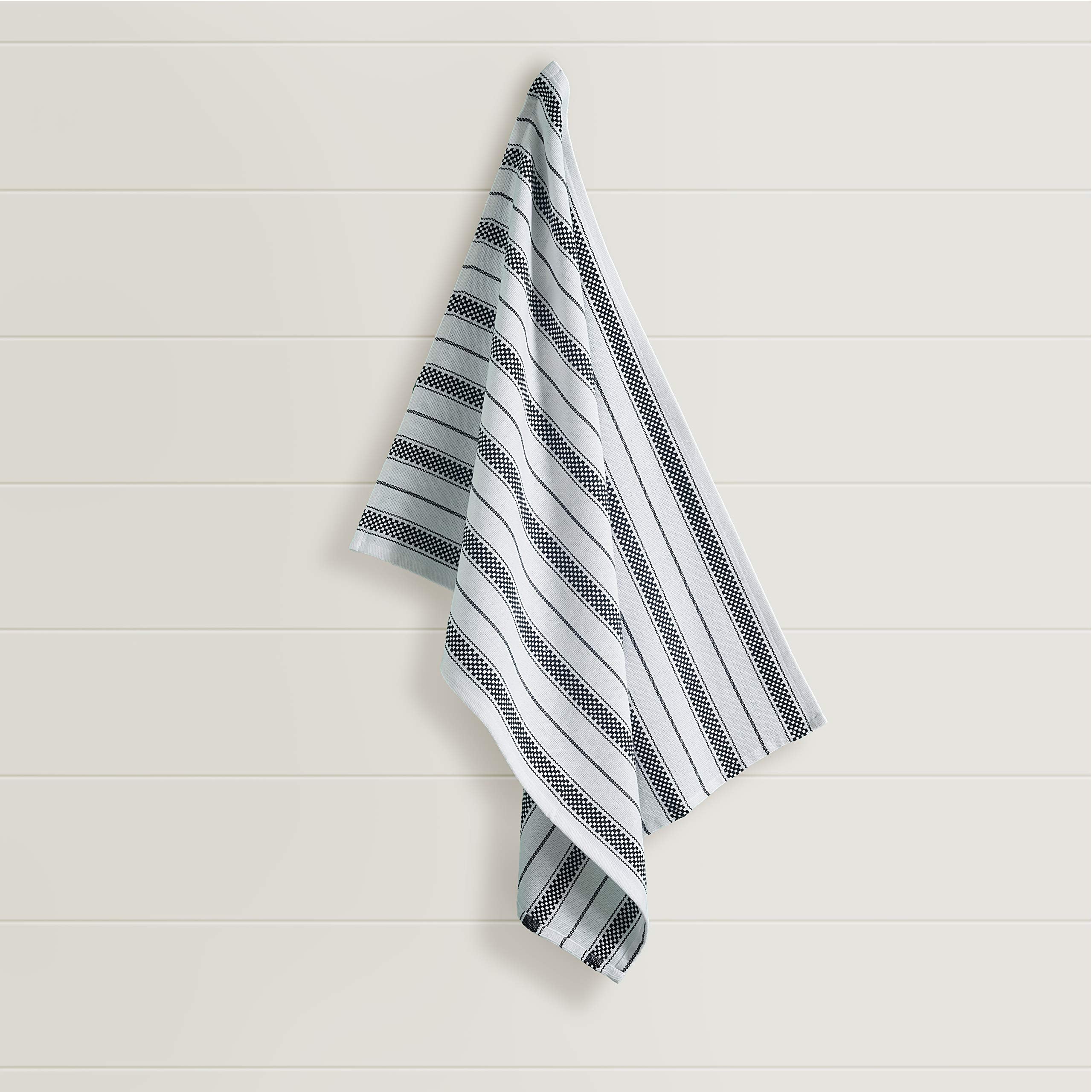 Casa De Lan Kitchen Towels Set - Pack Of 6 (20 X 30) Extra Large Premium Cotton Dish Towels For Kitchen - Chain Stripe Towels -