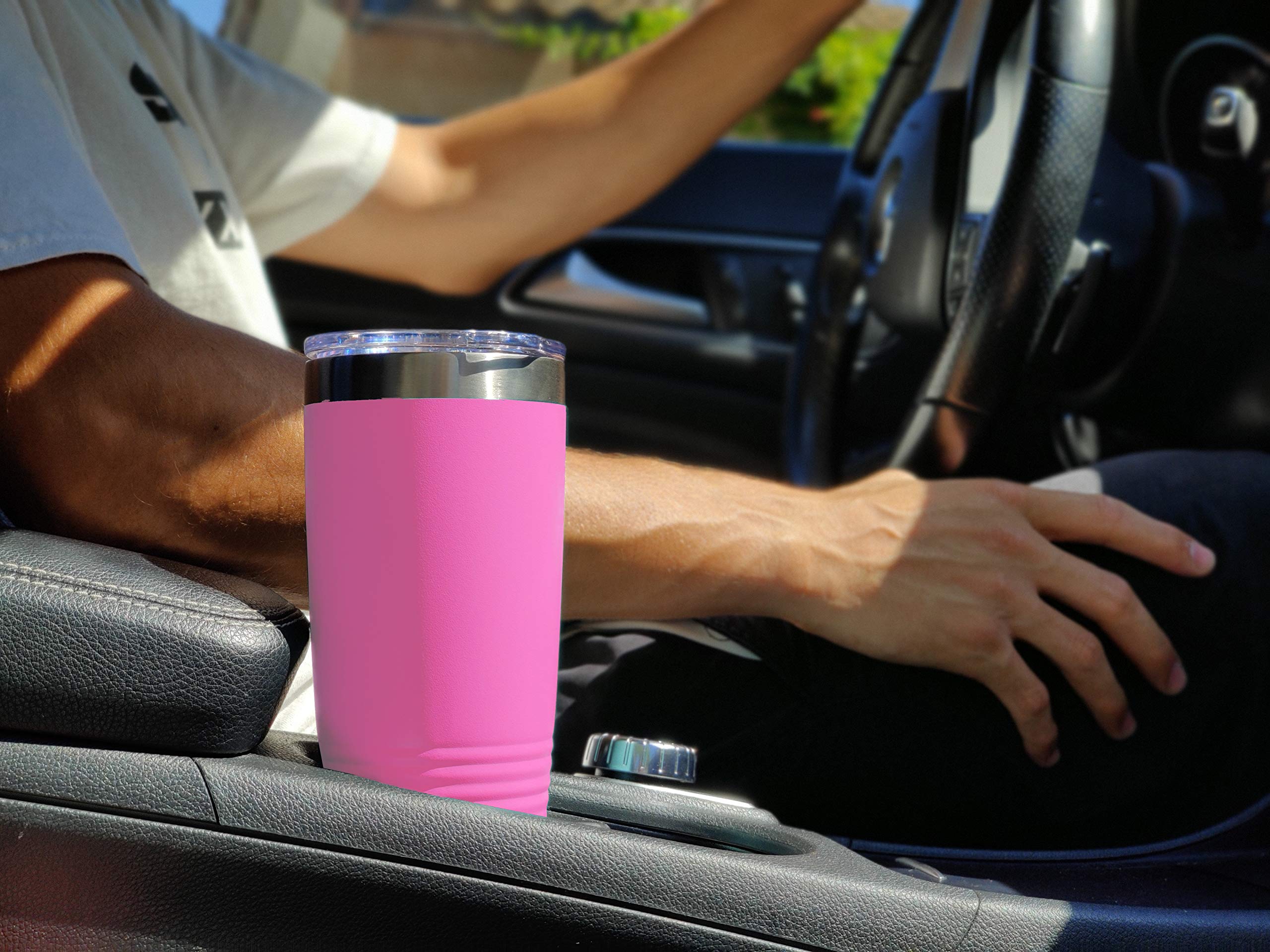 Lasergram 20Oz Vacuum Insulated Tumbler Mug, Fnp Family Nurse Practitioner, Personalized Engraving Included (Pink)