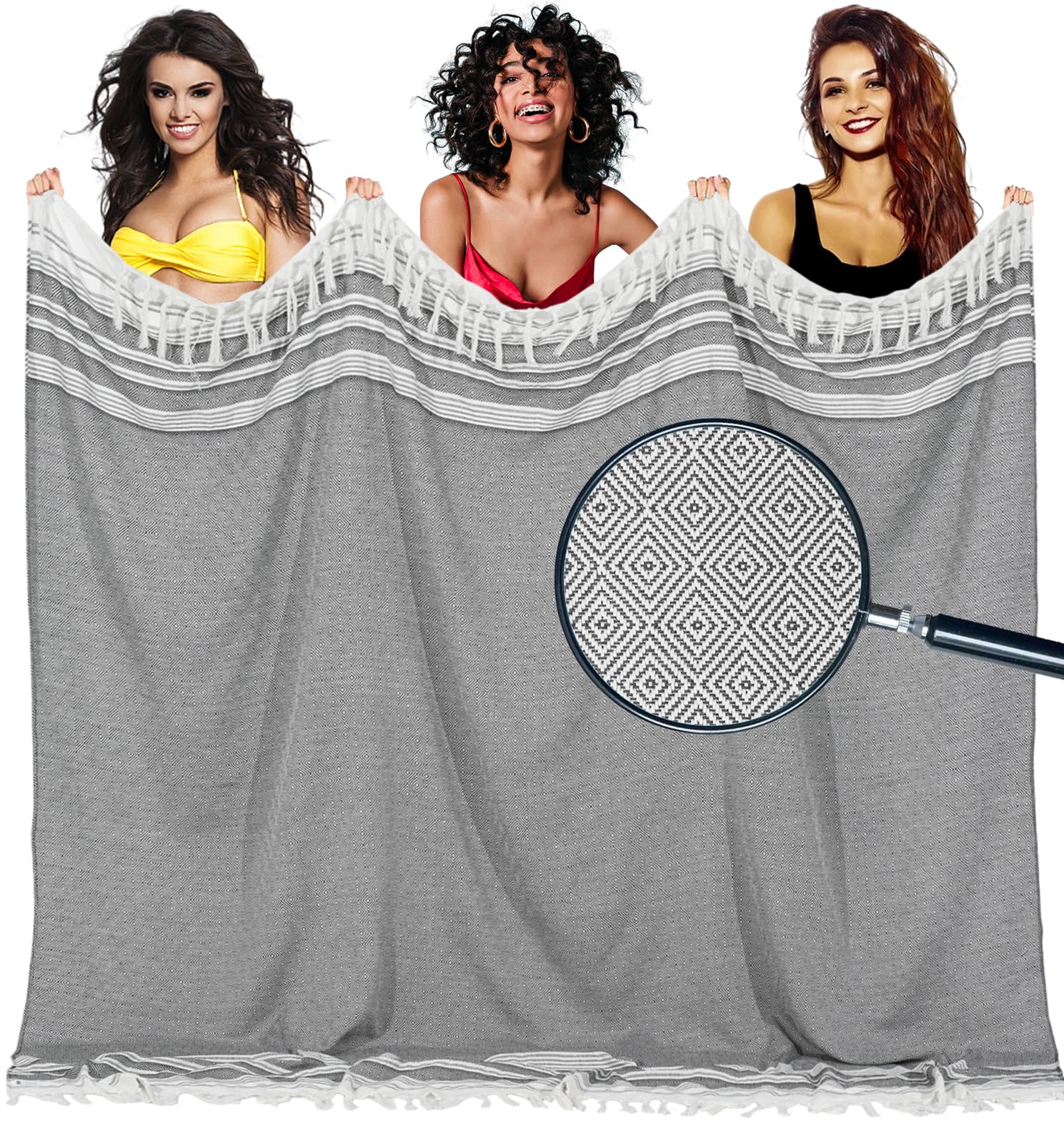 Large Throw Blanket Yoga Blanket Turkish Beach Towel Mens Birthday Gift Idea Dad Father Day Husband Brother Uncle Boyfriend Male