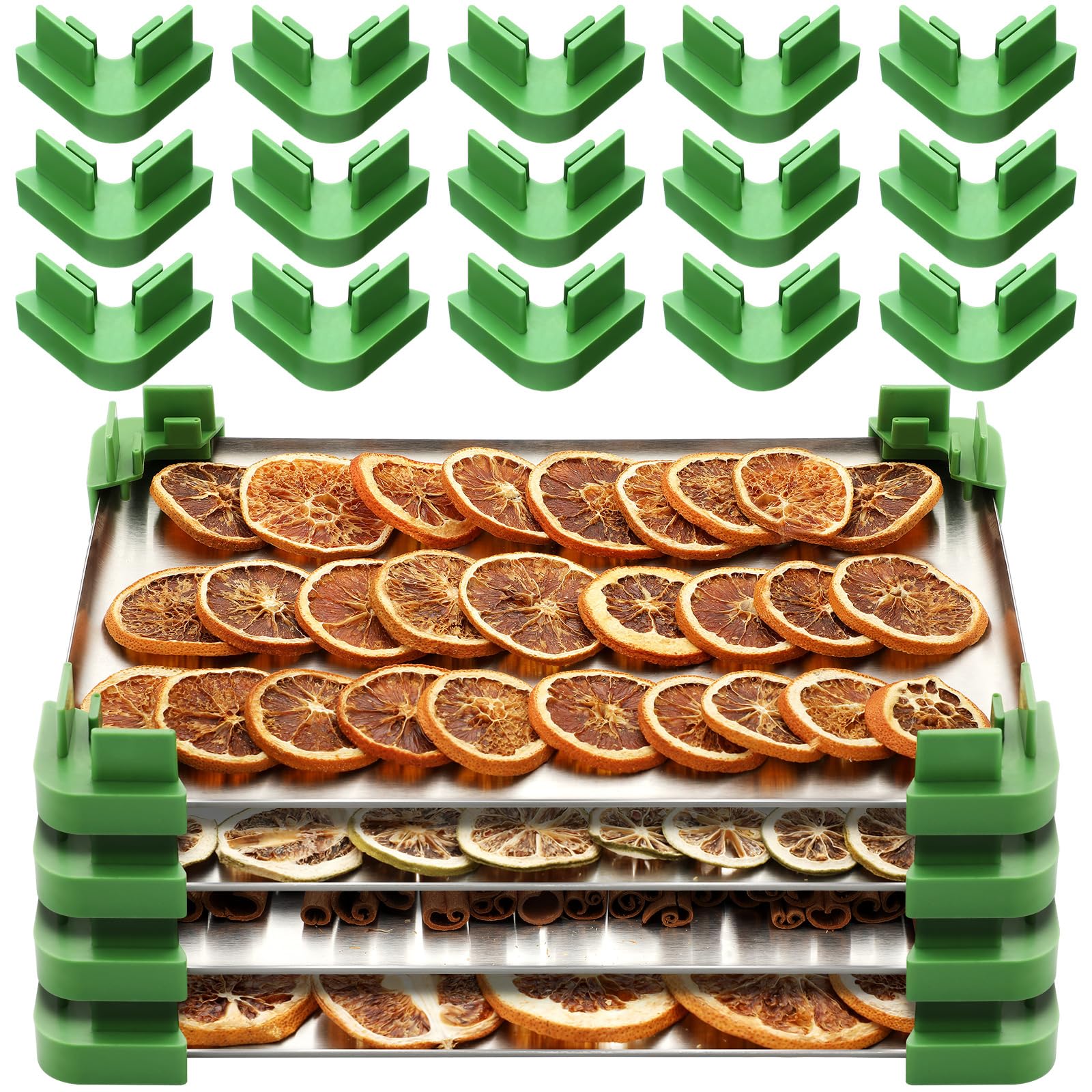 Briwooody 16 Pcs Tray Stackers Compatible with Harvest Right Freeze Dryer Trays - Stacks Trays Freeze Dryer Machine Accessories 