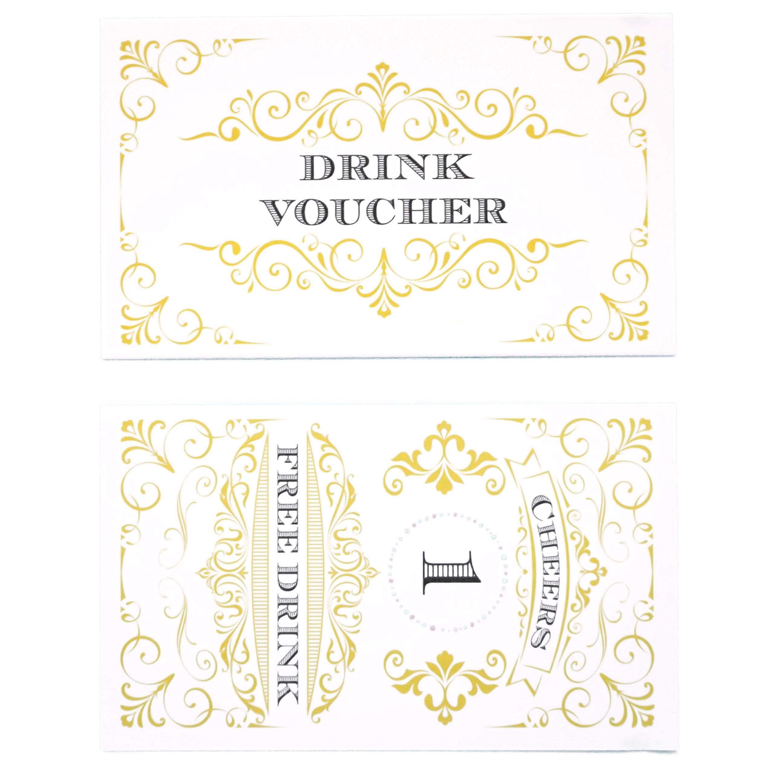 Rxbc2011 100 Free Drink Tickets Coupons For A Free Drink Wedding Work Event Party Bar Fundraiser Gold