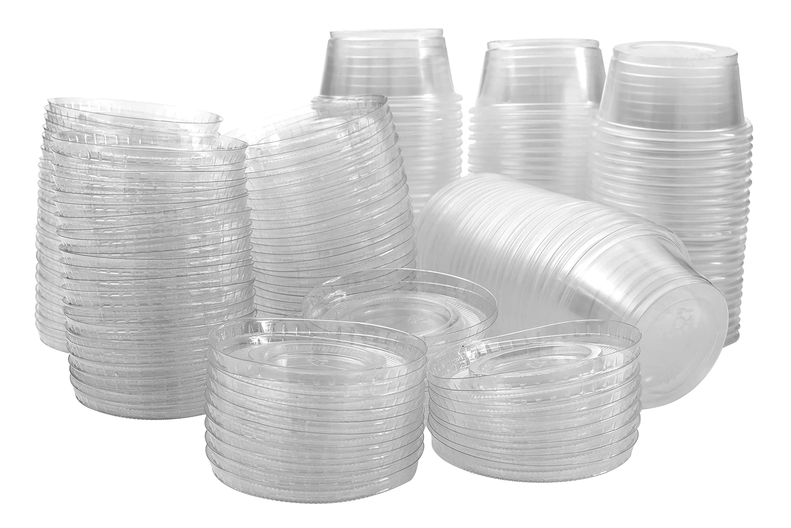 Green Direct 2 Oz Disposable Jello Shot Cups With Lids  Pack Of 100  Leakproof Condiment Containers For Souffle, Dressings, And