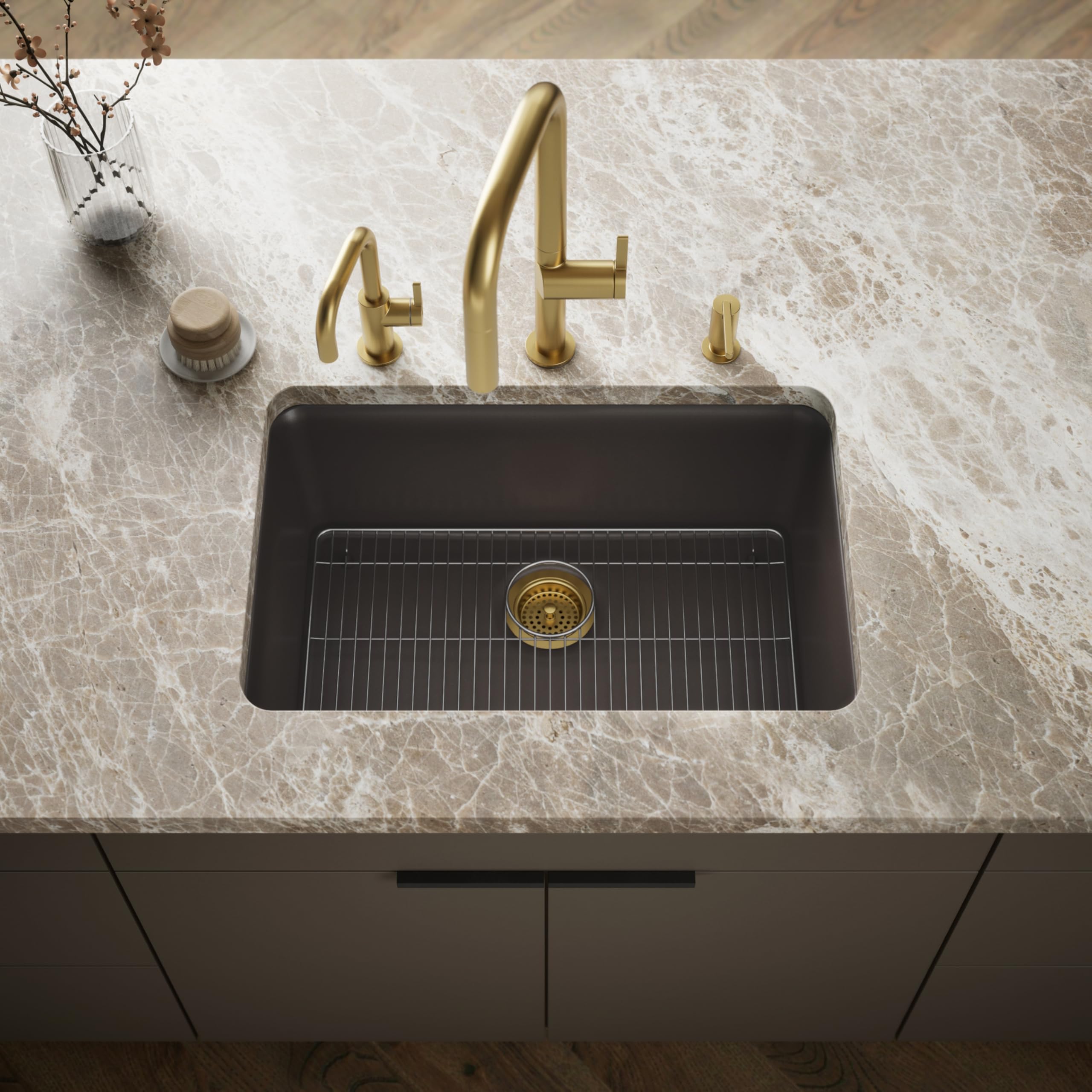 Kohler 28000-CM2 Cairn 27-1/2 undermount single-bowl kitchen sink, Matte Brown