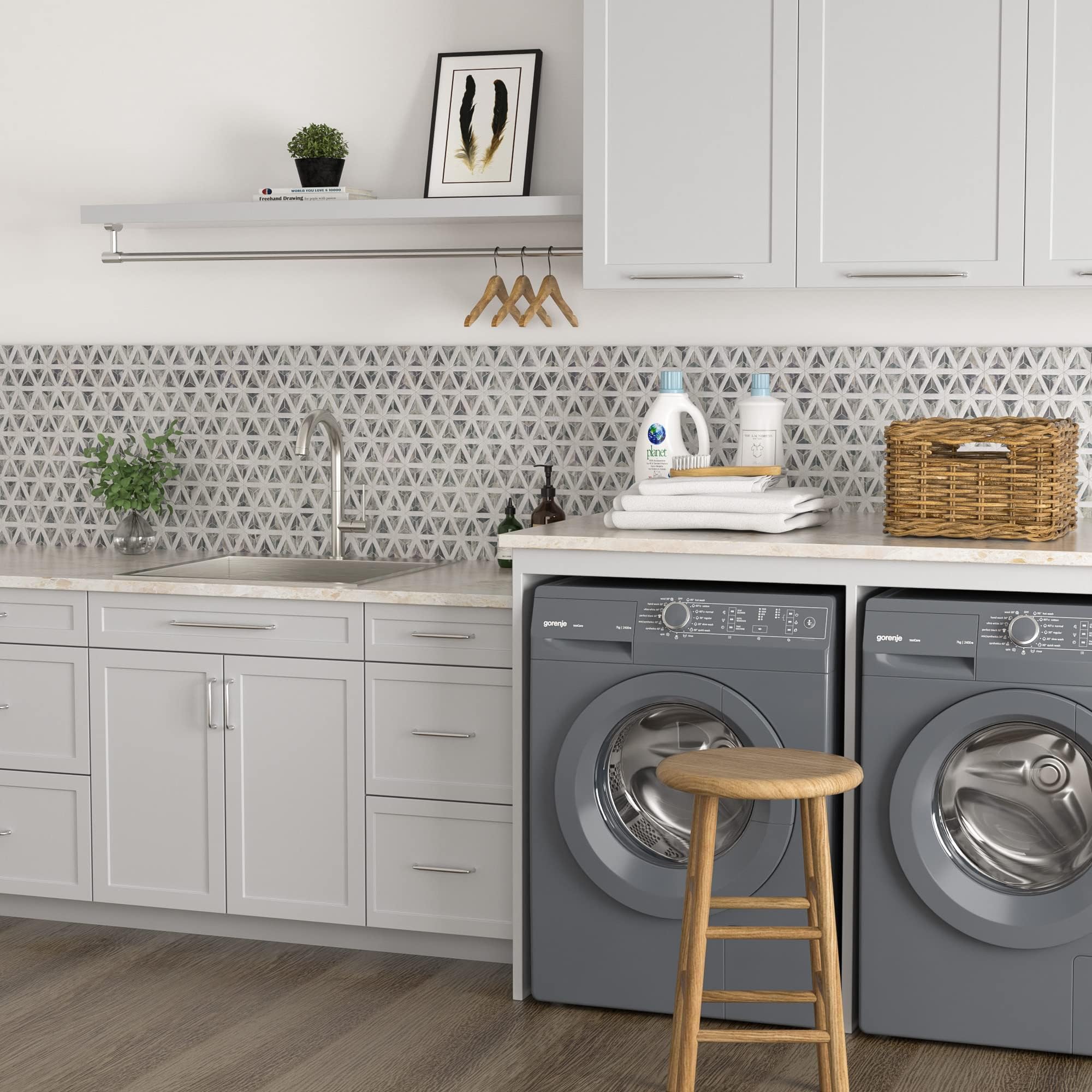 Kichae Drop In Laundry Sink - 22X22X12 Kitchen Sink Drop In 12 Inch Deep Sink T304 Stainless Steel Topmount Handmade Single Bowl
