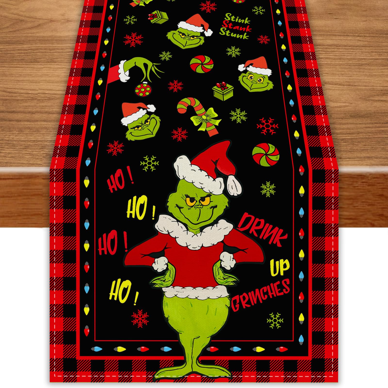 Christmas Table Runner 13x72 Inch Christmas Xmas Winter Holiday Decorations and Supplies for Home Kitchen Dining Room Table Deco