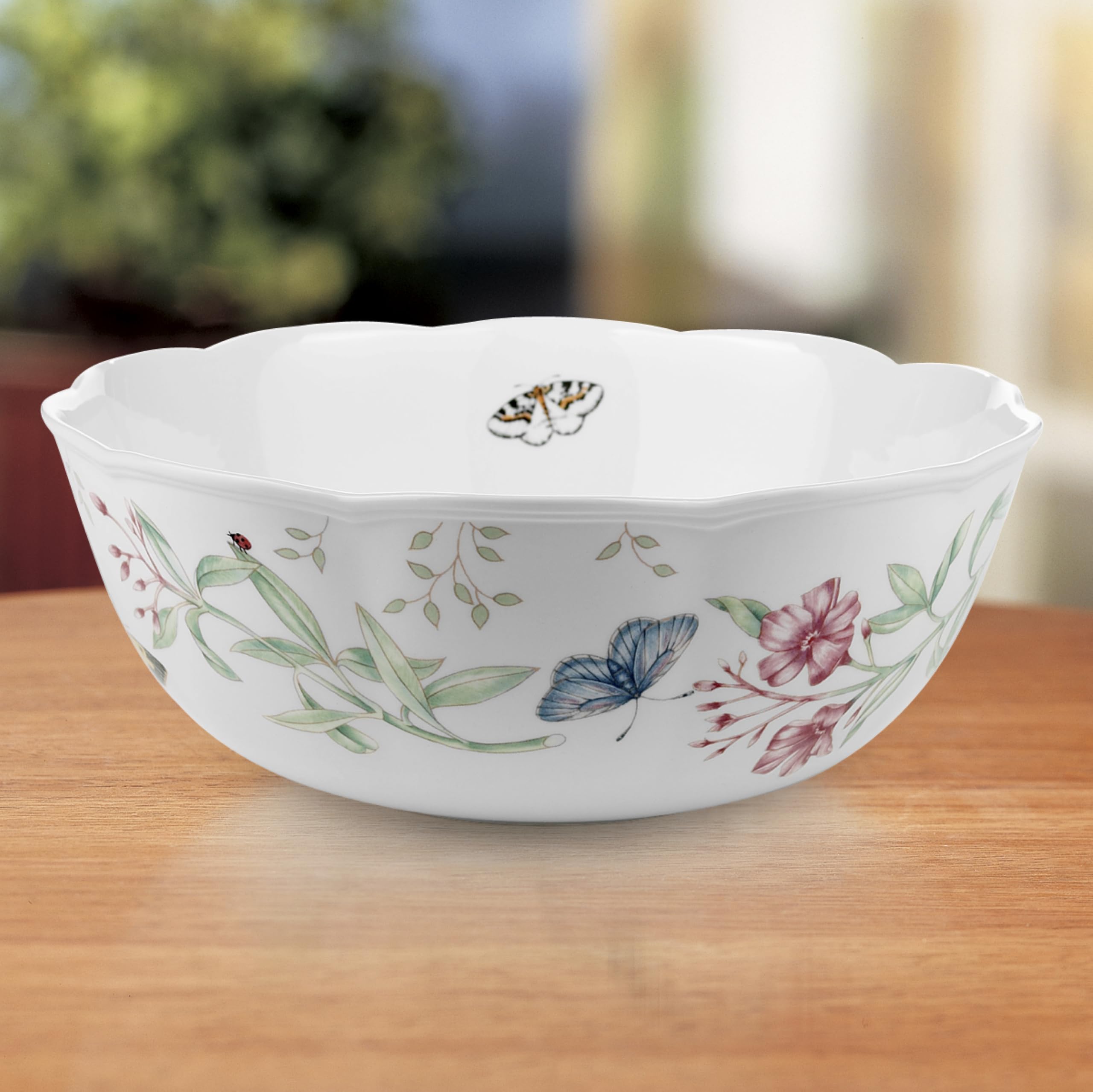Lenox Butterfly Meadow Serving Bowl , White Body -