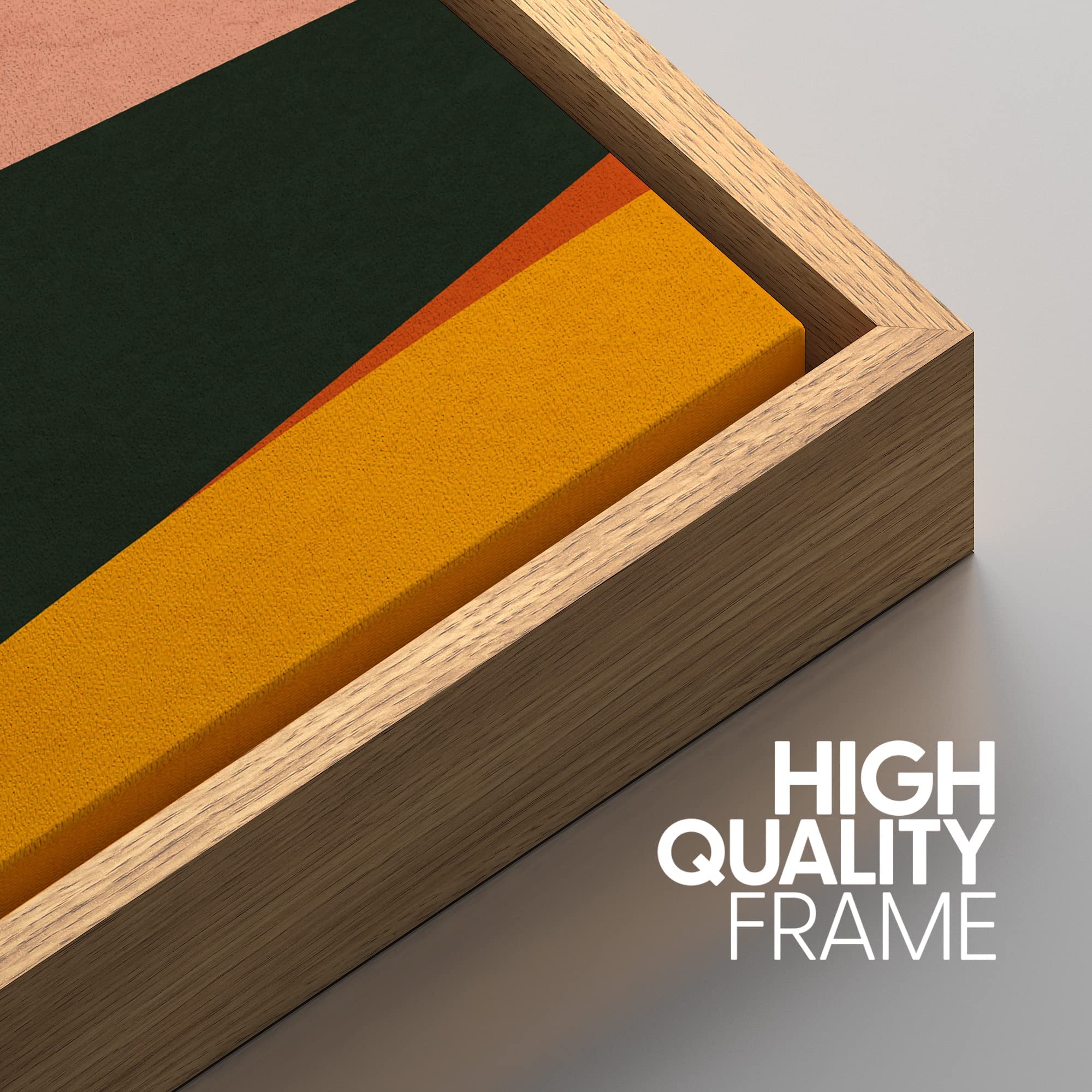 Signwin 3 Piece Framed Canvas Wall Art Abstract Mountain Canvas Prints Home Artwork Decoration For Living Room,Bedroom - 24''X36