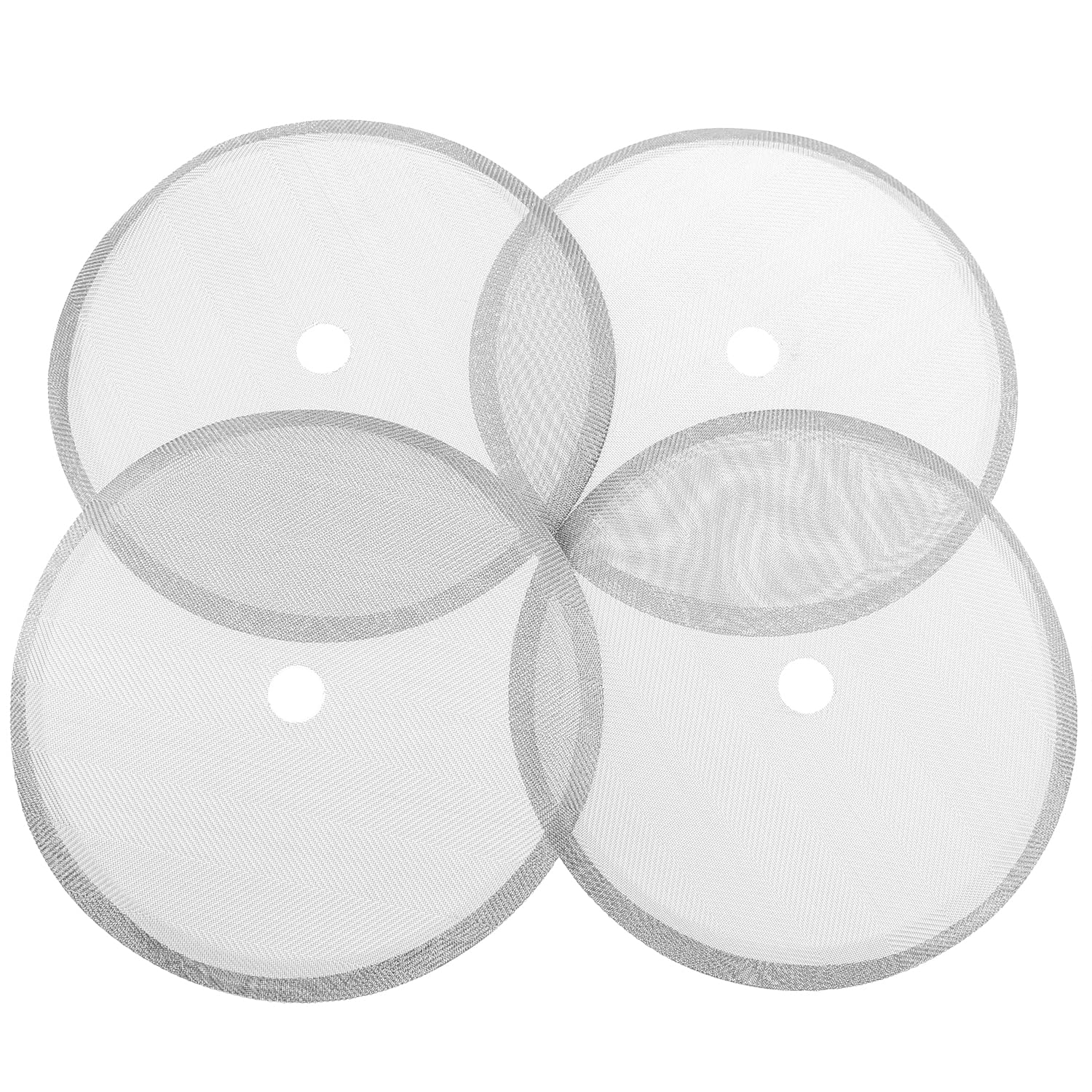 MTQY Stainless Steel French Press Replacement Filter Screen - 3.8 inch, 0.35 inch Hole, Model FPRFS-97-6, 6pcs Set