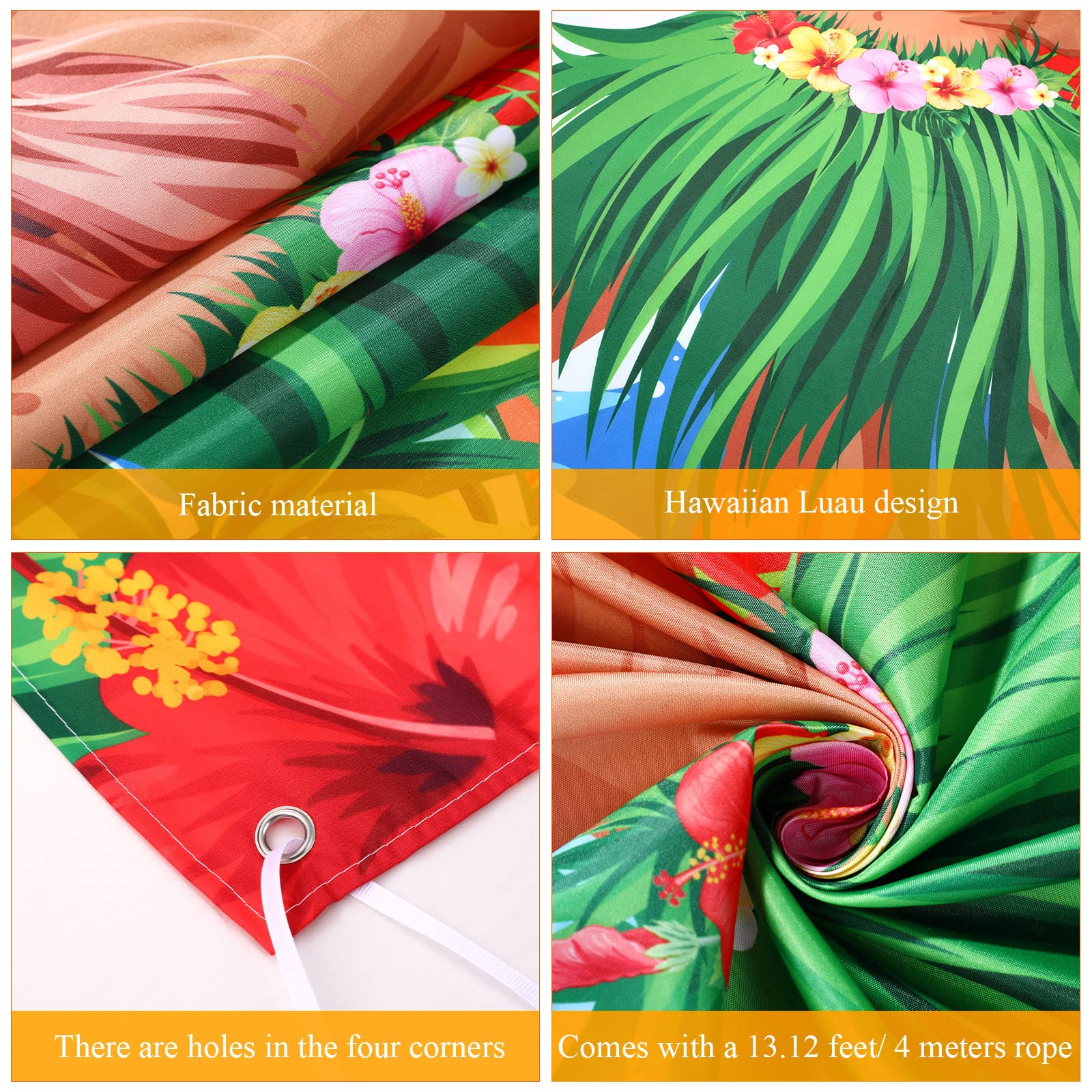 Luau Couple Photo Door Banner Hawaiian Party Decorations Tiki Luau Photo Props Aloha Tiki Banner For Party Hawaiian Door Banner