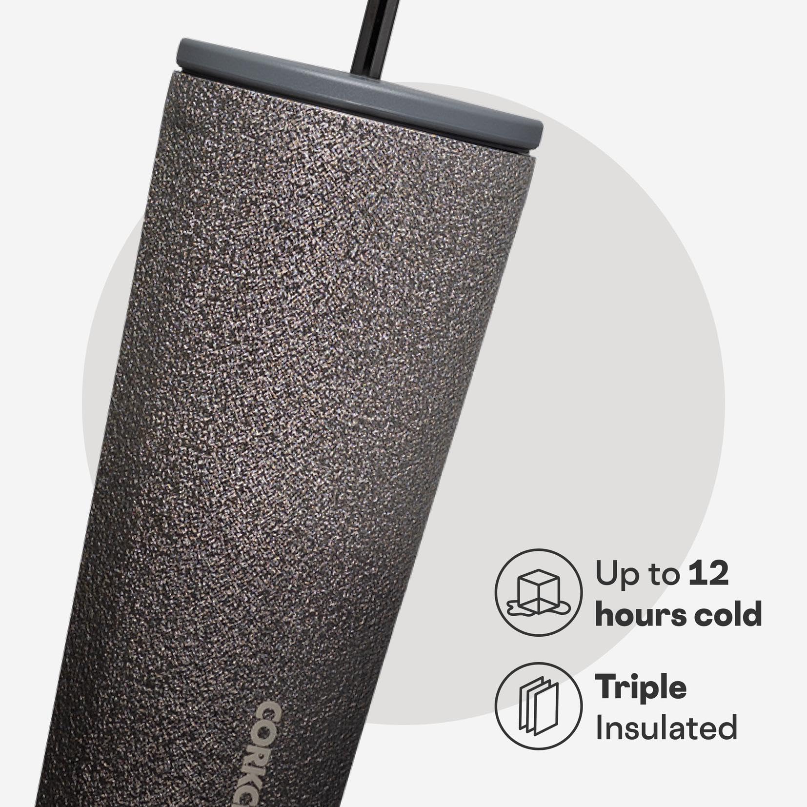 Corkcicle Cold Cup Insulated Tumbler with Straw - Keeps Drinks Cold for 12 Hours - Triple-Insulated Stainless Steel - Leak-Resis