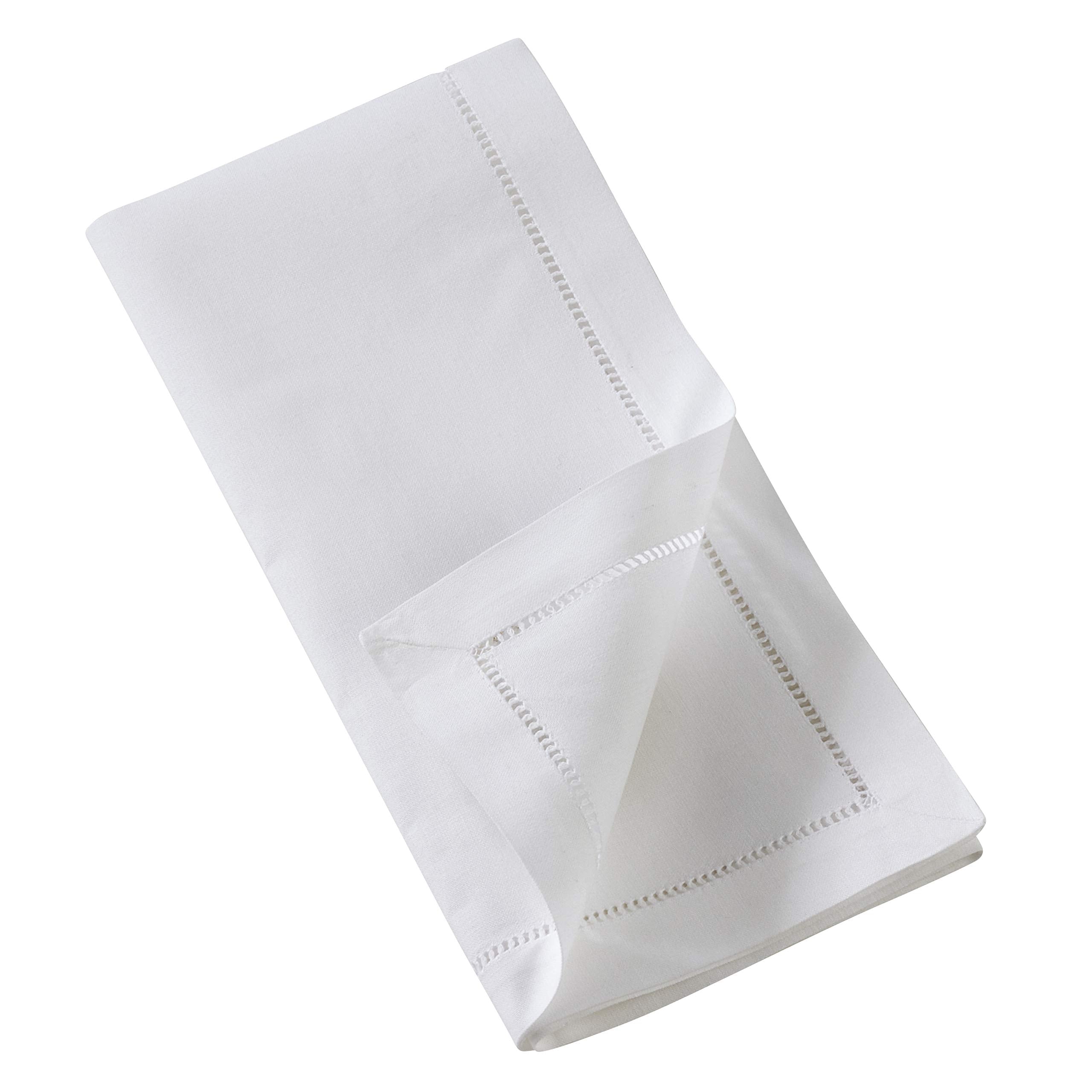 Saro Lifestyle Embroidered Peacock Table Napkin With Hemstitch Design (Set Of 6)