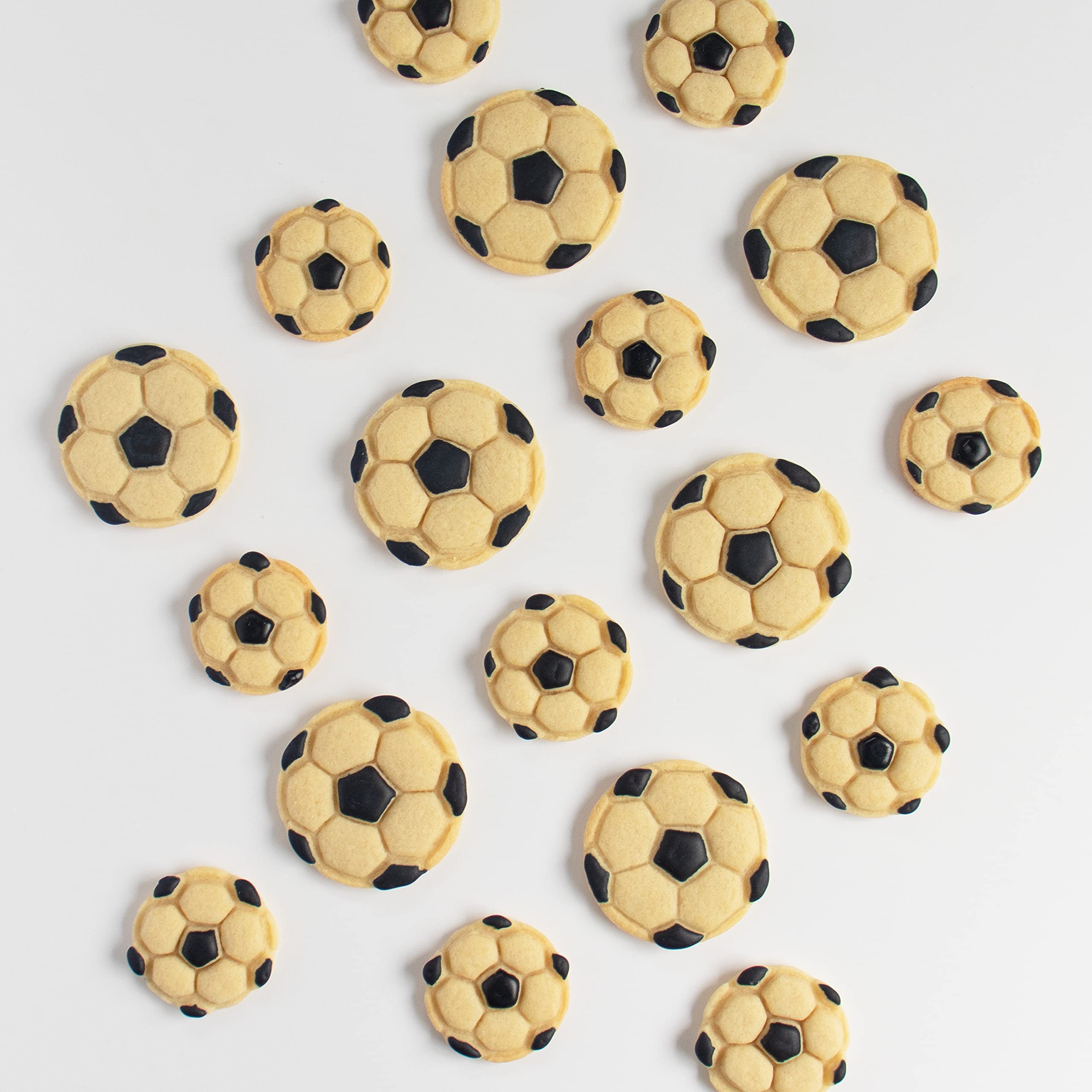 Set Of 2 Soccer Balls Cookie Cutters, 2 Pieces - Bakerlogy