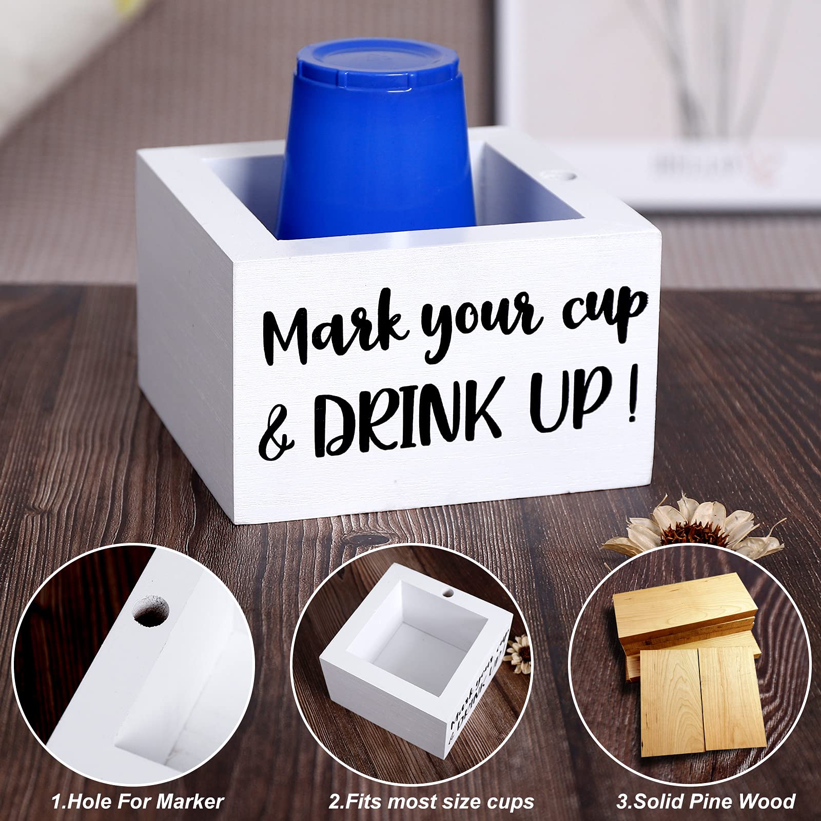 Single Cup Holder With Marker Slot Party Cup Dispenser Mark Your Cup And Drink Up Cup Holder Drink Dispensers For Parties Housew