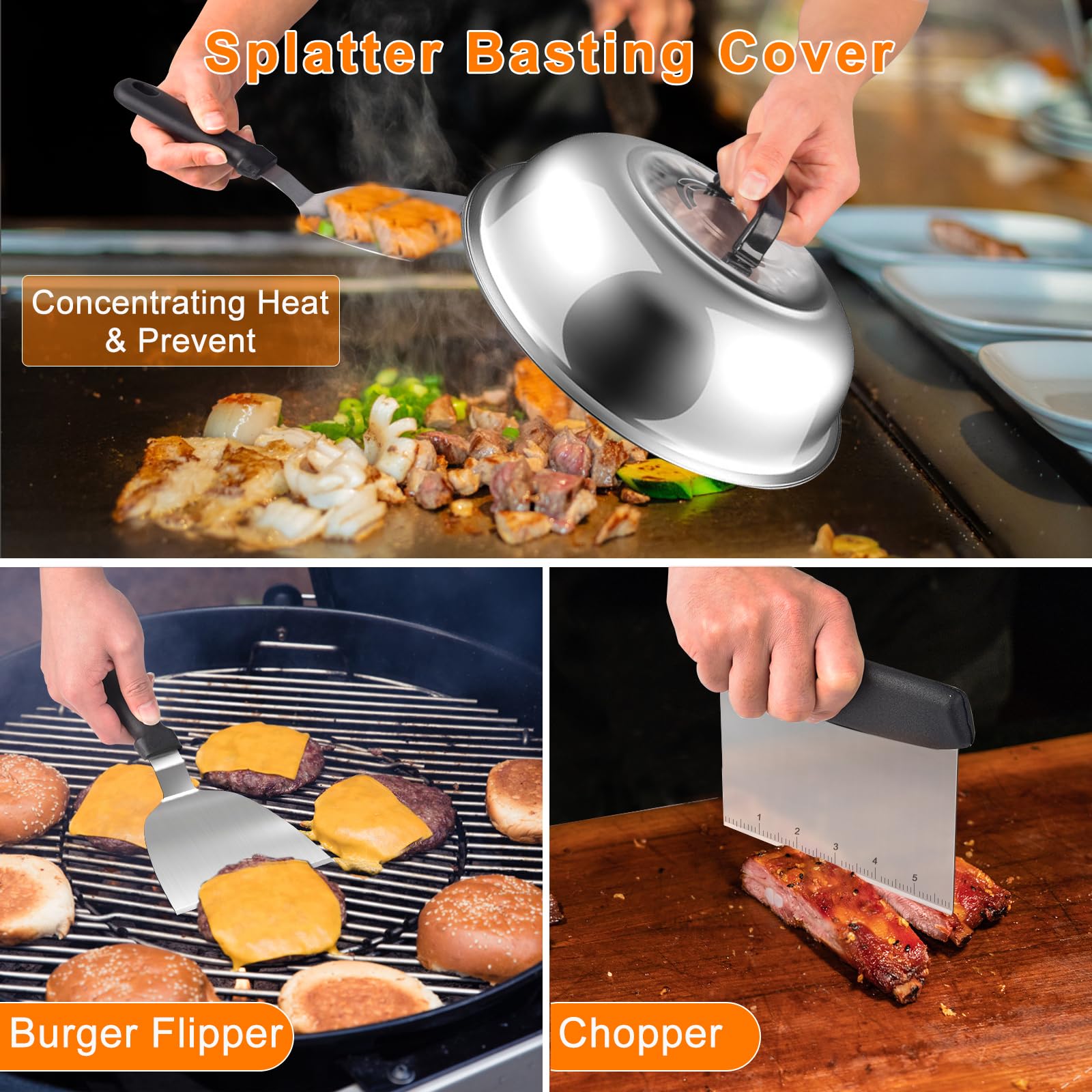 Latiret Griddle Accessories Kit, 24Pcs Grilling Accessories Set For Blackstone And Camp Chef, Flat Top Griddle Accessories Set W