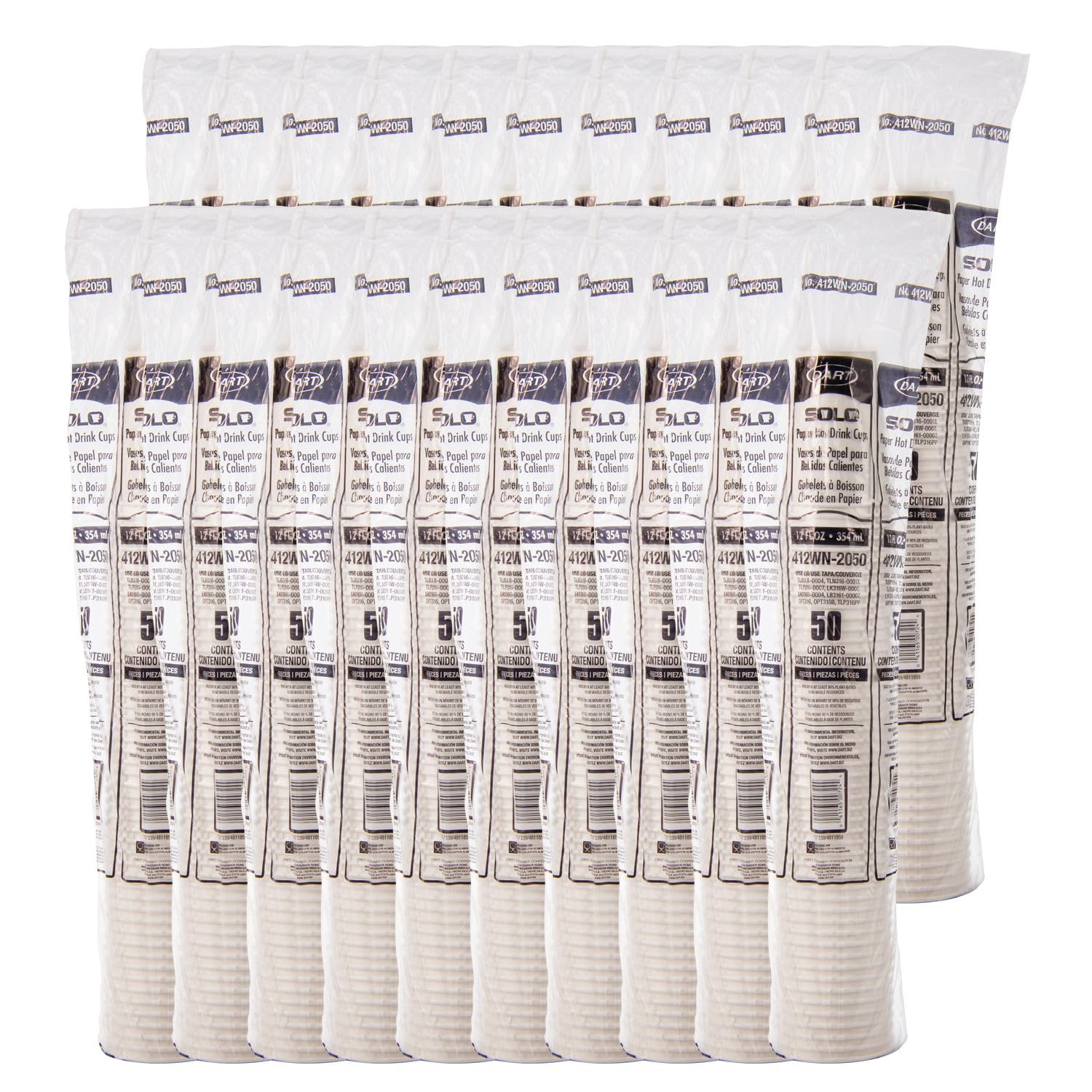 Solo 412Wn-2050 12 Oz White Ssp Paper Hot Cup (Case Of 1000)