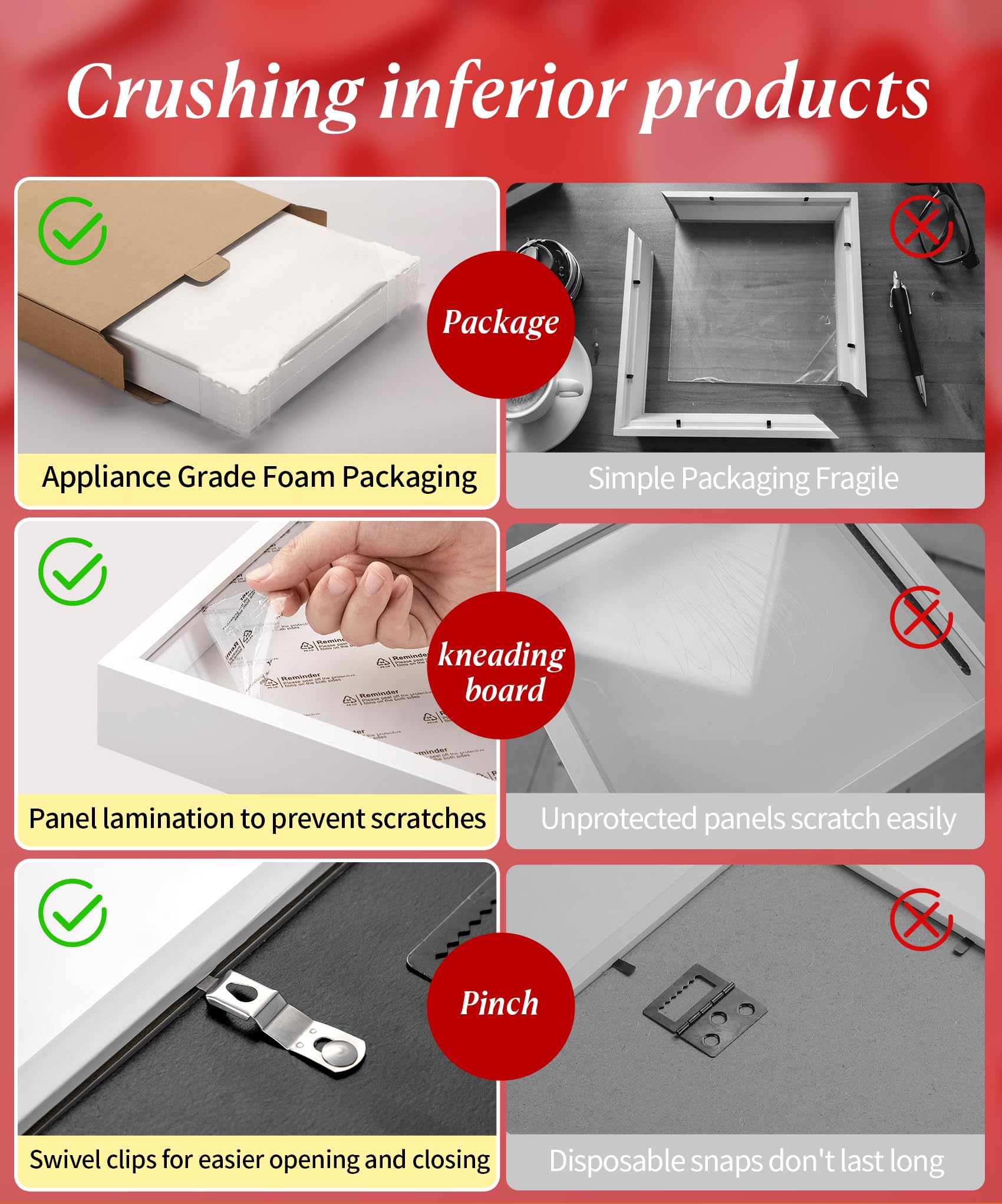 MUXIUNT 12x16 Shadow Box Picture Frame Display Case with Soft Linen Back-Thickened Panel,Large White Deep Shadow Box Frame 12x16