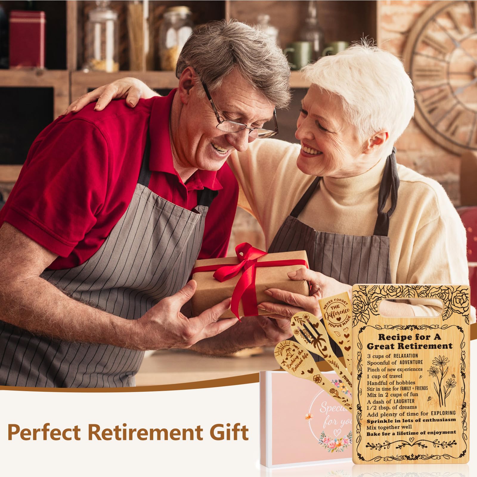 Retirement Gifts for Woman 2025, Cutting Board Set Retrement Gift for Women, Coworker Leaving Gift Going Away Gift Farewell Gift