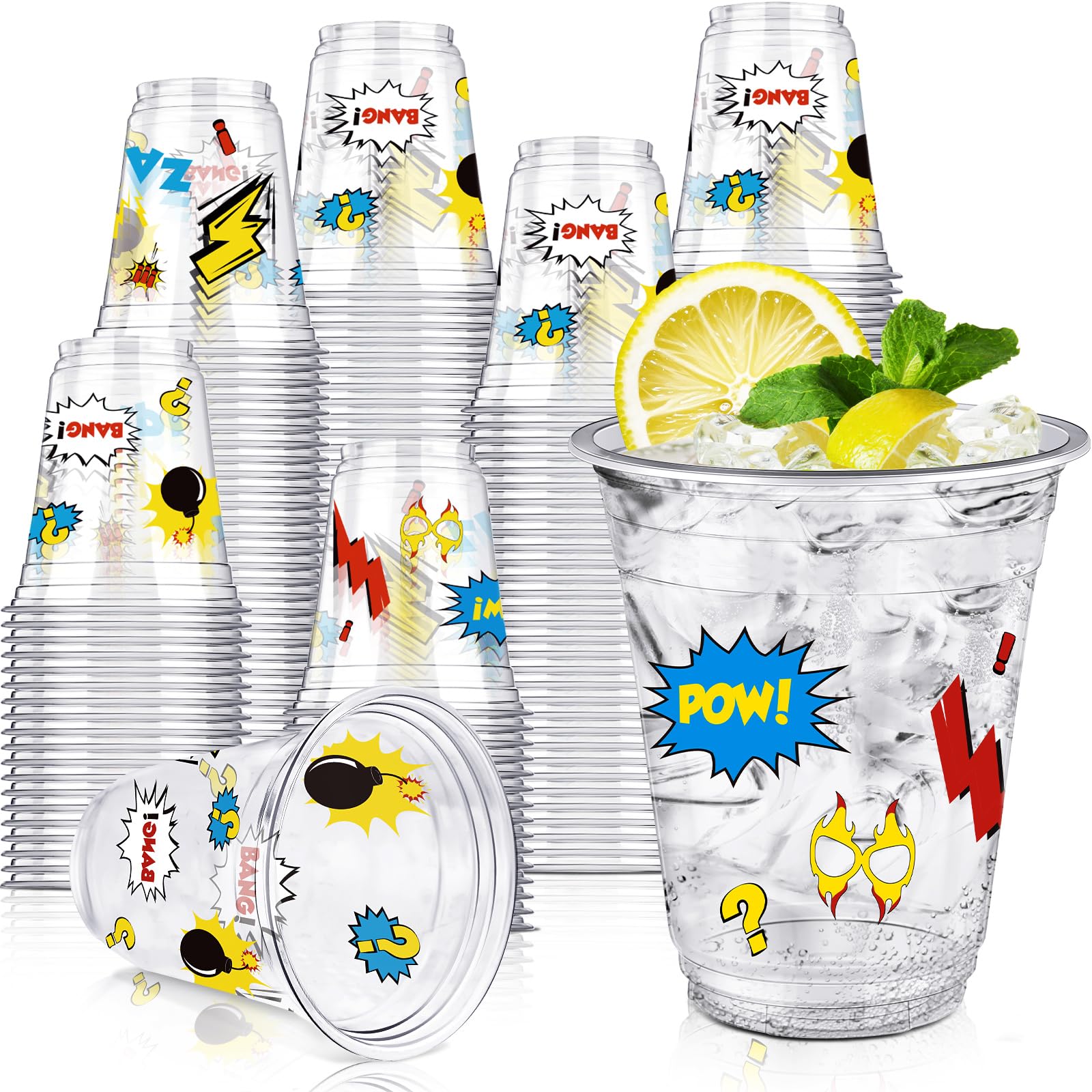 Uiifan 50 Pcs Fall Pumpkin Cups Bulk 12 oz Thanksgiving Disposable Plastic Drinking Cups Fall Party Clear Drinkware Pumpkin Mapl