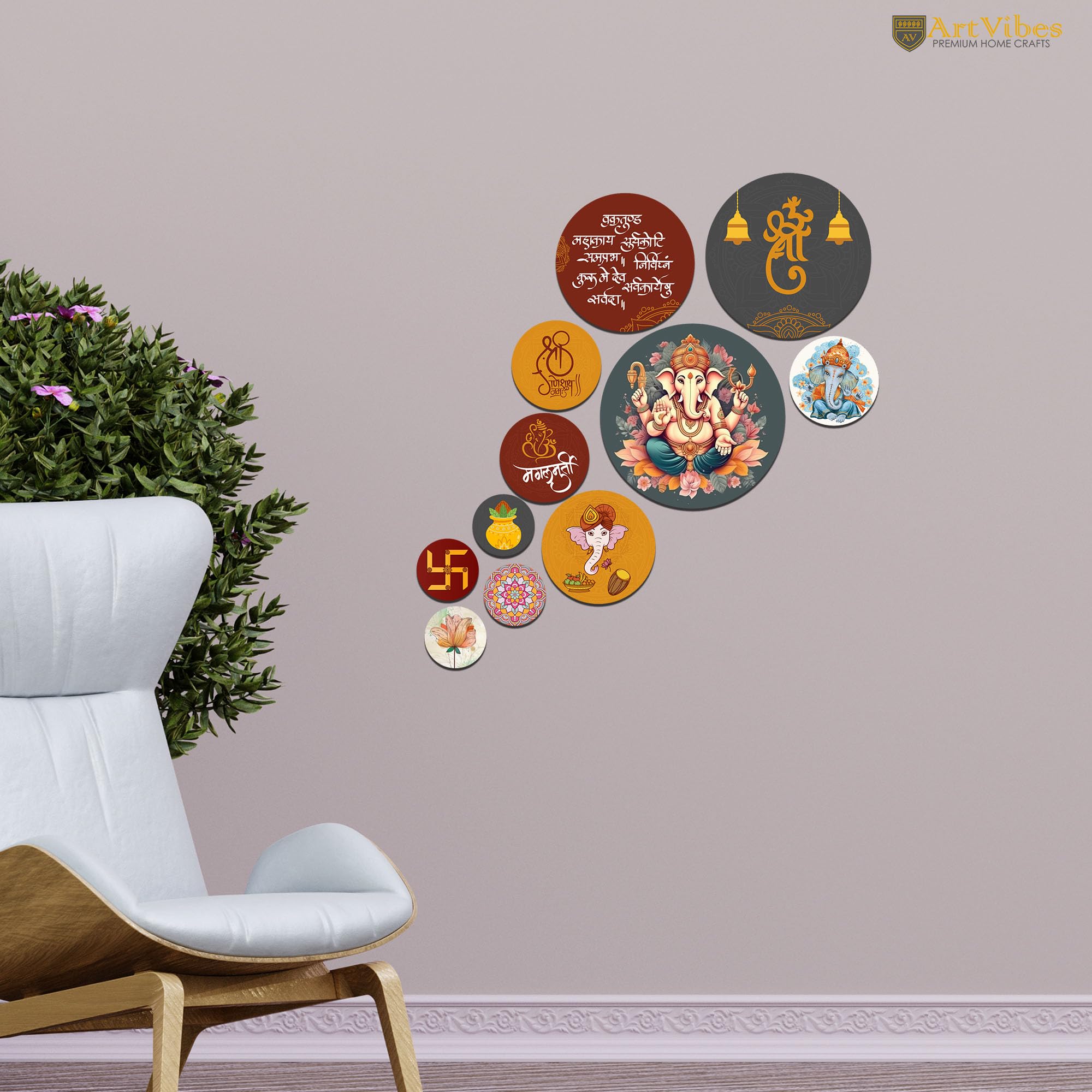 Artvibes Decorative Wooden Wall Hanging Decoration Item For Home | Office | Gift | Decor Art Livingroom, Bedroom | Stylish Moder