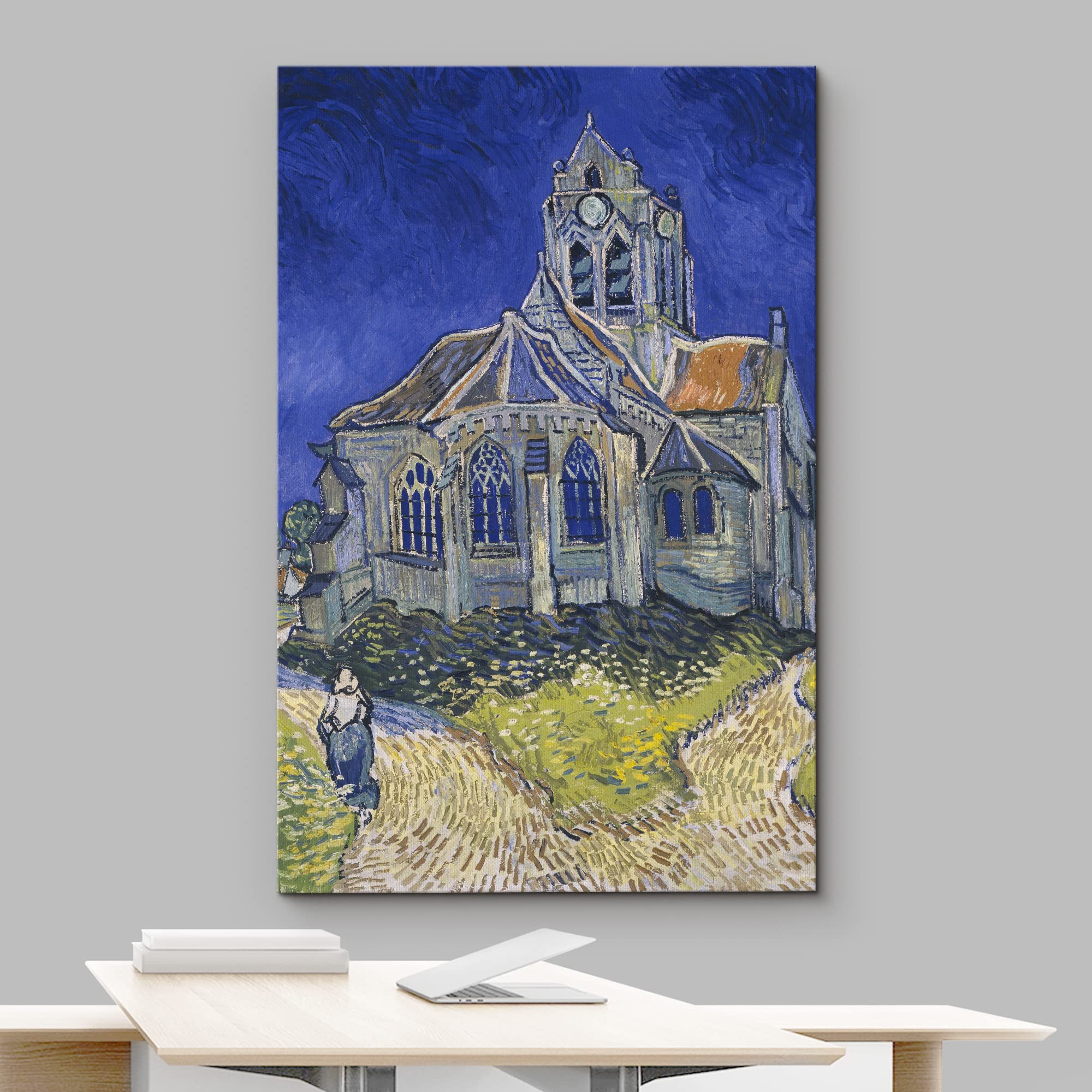 Wall26 Canvas Print Wall Art Valley With Ploughman By Master Artist Vincent Van Gogh Nature Wilderness Illustrations Fine Art Re