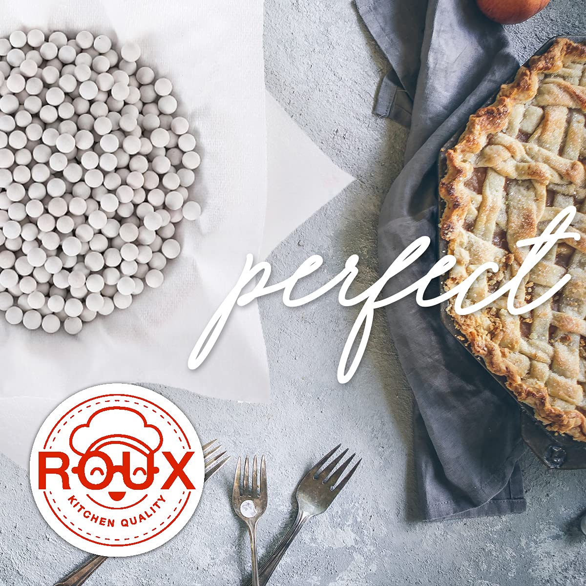 Gsm Brands Ceramic Pie Weights For Blind Baking Crust, 1.2 Pounds Of Reusable Beans (10Mm)