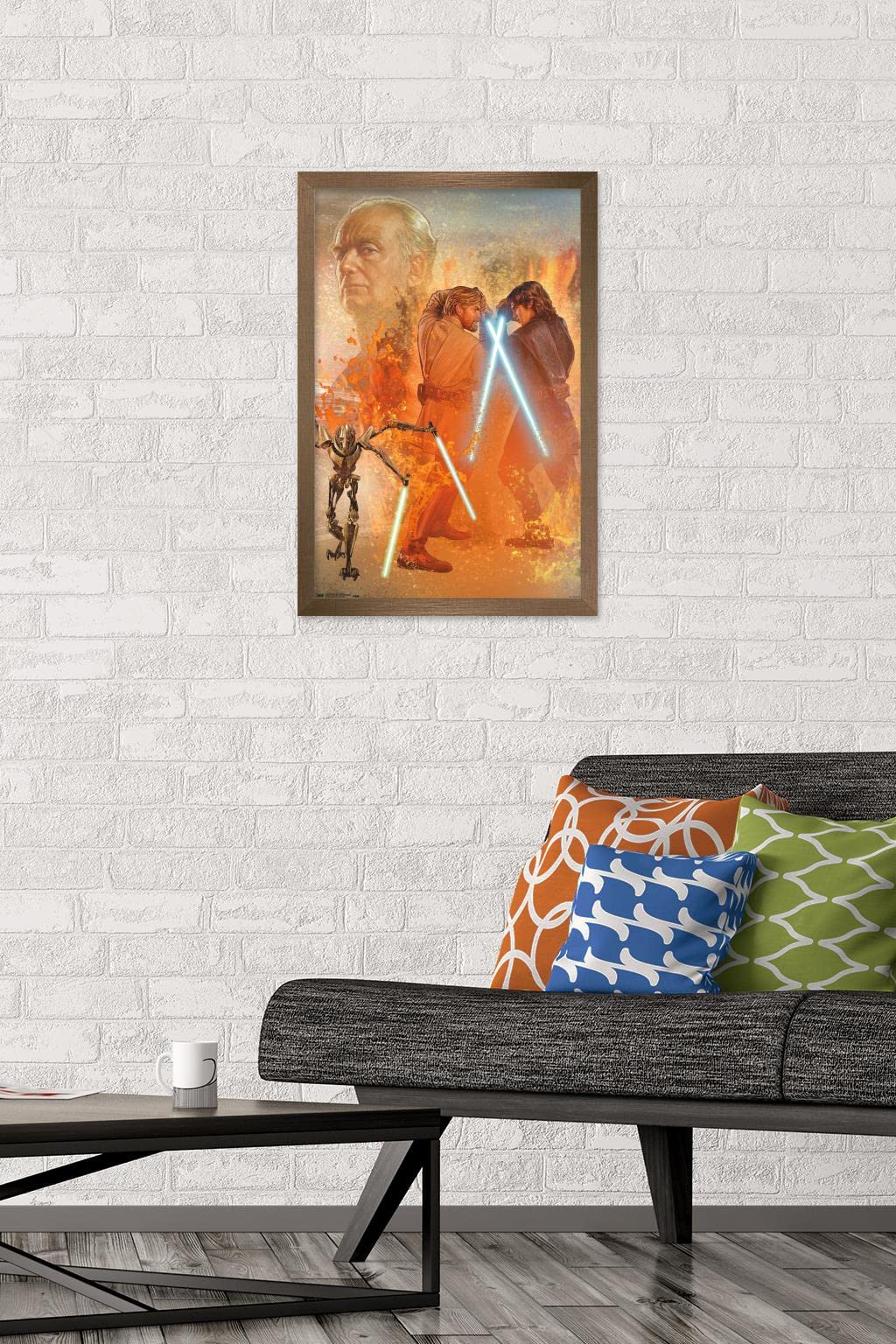 Trends International Star Wars: Revenge Of The Sith - Celebration Mural Wall Poster, 14.725'' X 22.375'', Bronze Framed Version