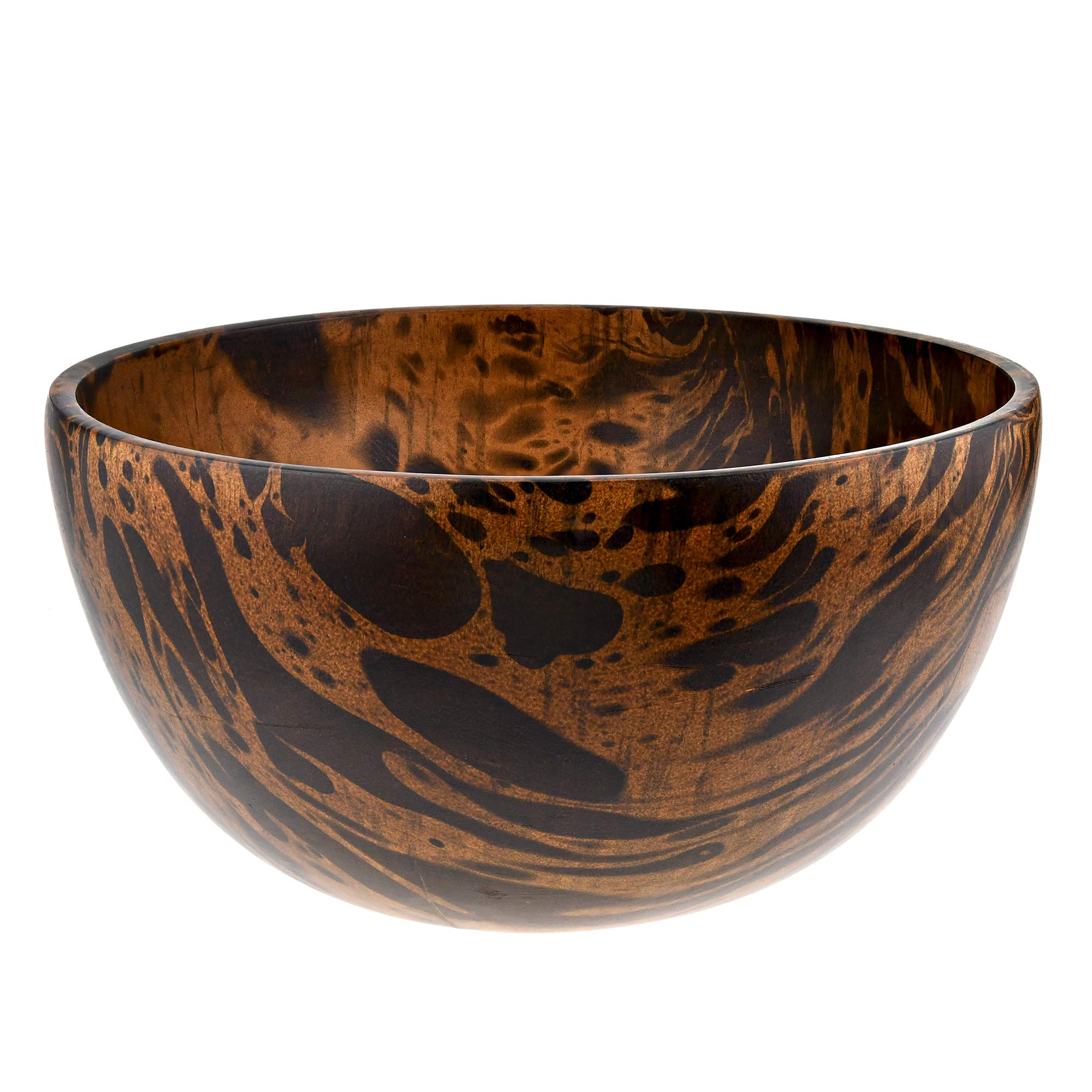Aeravida Versatile 10 Inches Mango Tree Wood With Dark Stain Kitchen D  Cor Serving Bowl | Decorative Wood Serving Bowl | Mango