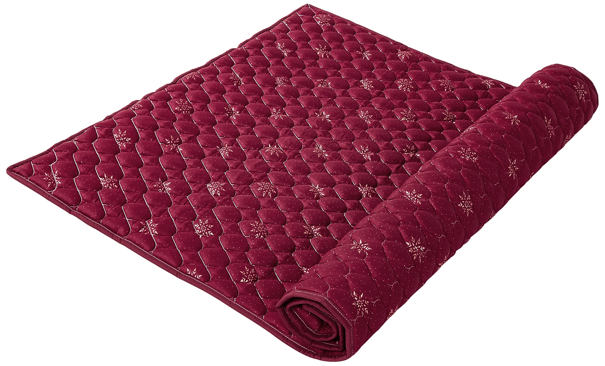 Amazon Brand - Solimo Granduc 1-Inch Soft Double Size Mattress In Maroon (72X48X1_Pu Foam)