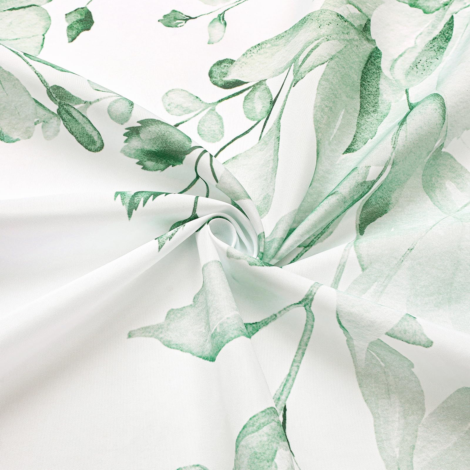 Gibelle Small Stall Shower Curtain 36 X 72, Narrow Half Mint Green Floral Shower Curtain For Bathroom, Watercolor Plant Eucalypt